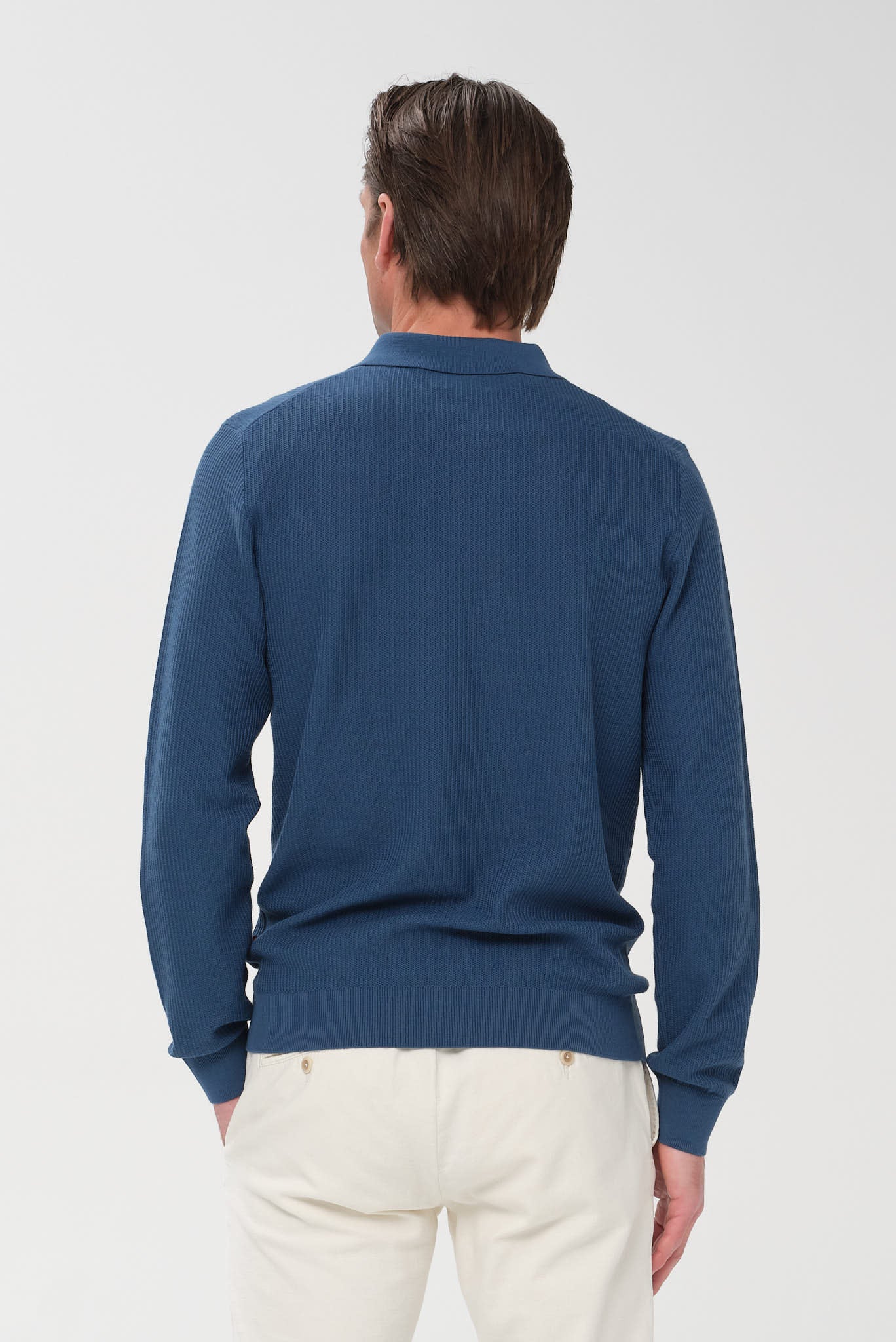 ΑΝΔΡΙΚΟ ΠΕΤΡΟΛ ΠΛΕΚΤΟ ΜΑΚΡΥΜΑΝΙΚΟ POLΟ ZIP PORTOBELLO'S REGULAR FIT