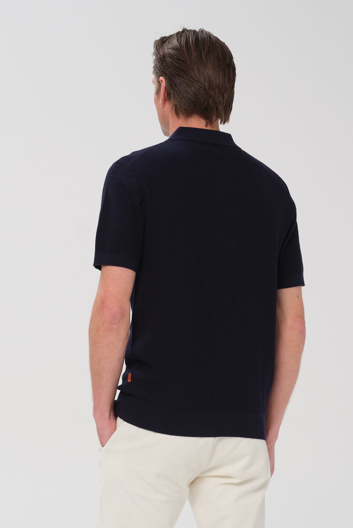 ΑΝΔΡΙΚΟ ΜΠΛΕ ΠΛΕΚΤΟ ΚΟΝΤΟΜΑΝΙΚΟ POLO ZIP PORTOBELLO'S REGULAR FIT