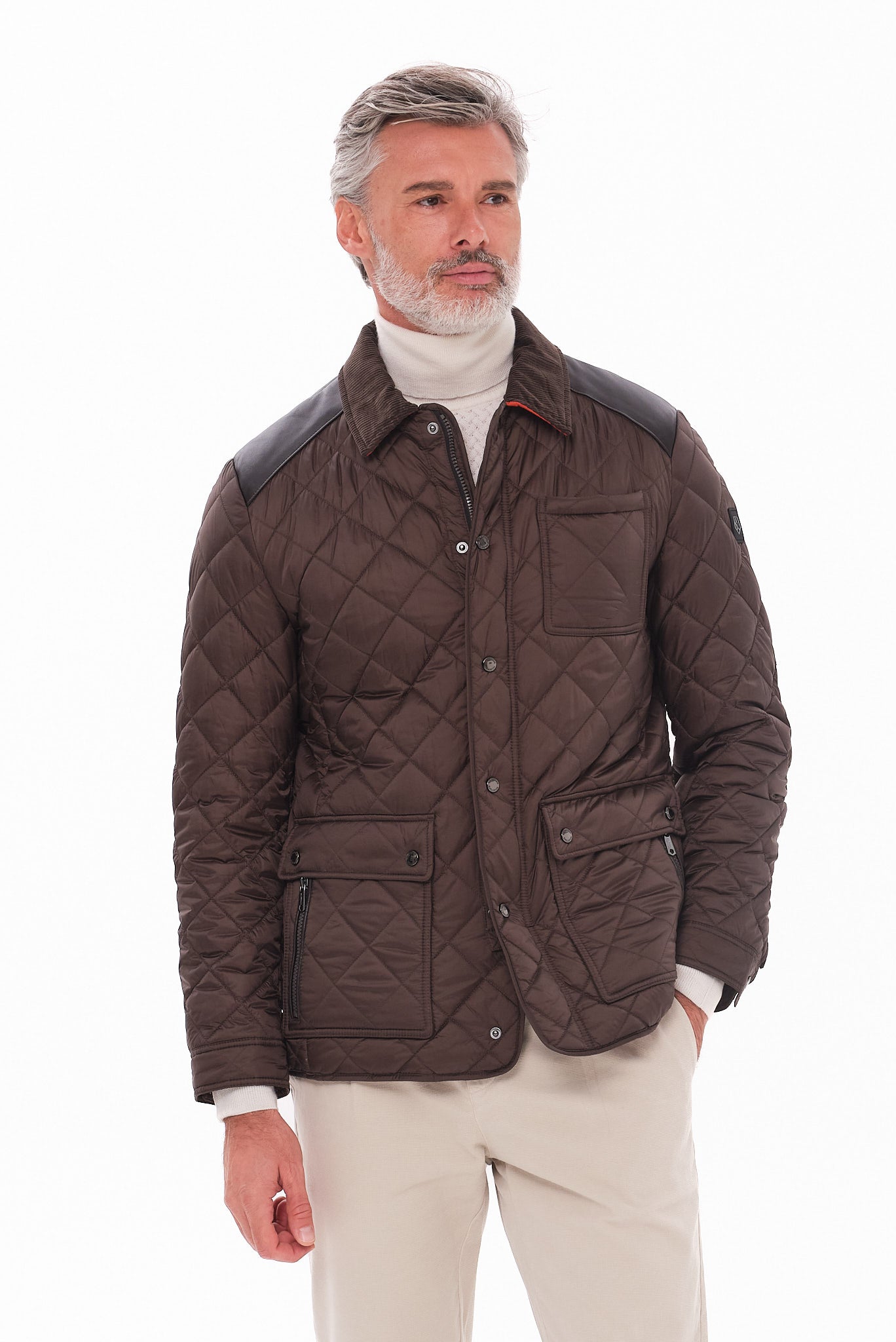 ΑΝΔΡΙΚΟ ΛΑΔΙ ΜΠΟΥΦΑΝ MILESTONE ΜΕ ΚΑΠΙΤΟΝΕ ΣΧΕΔΙΟ REGULAR FIT