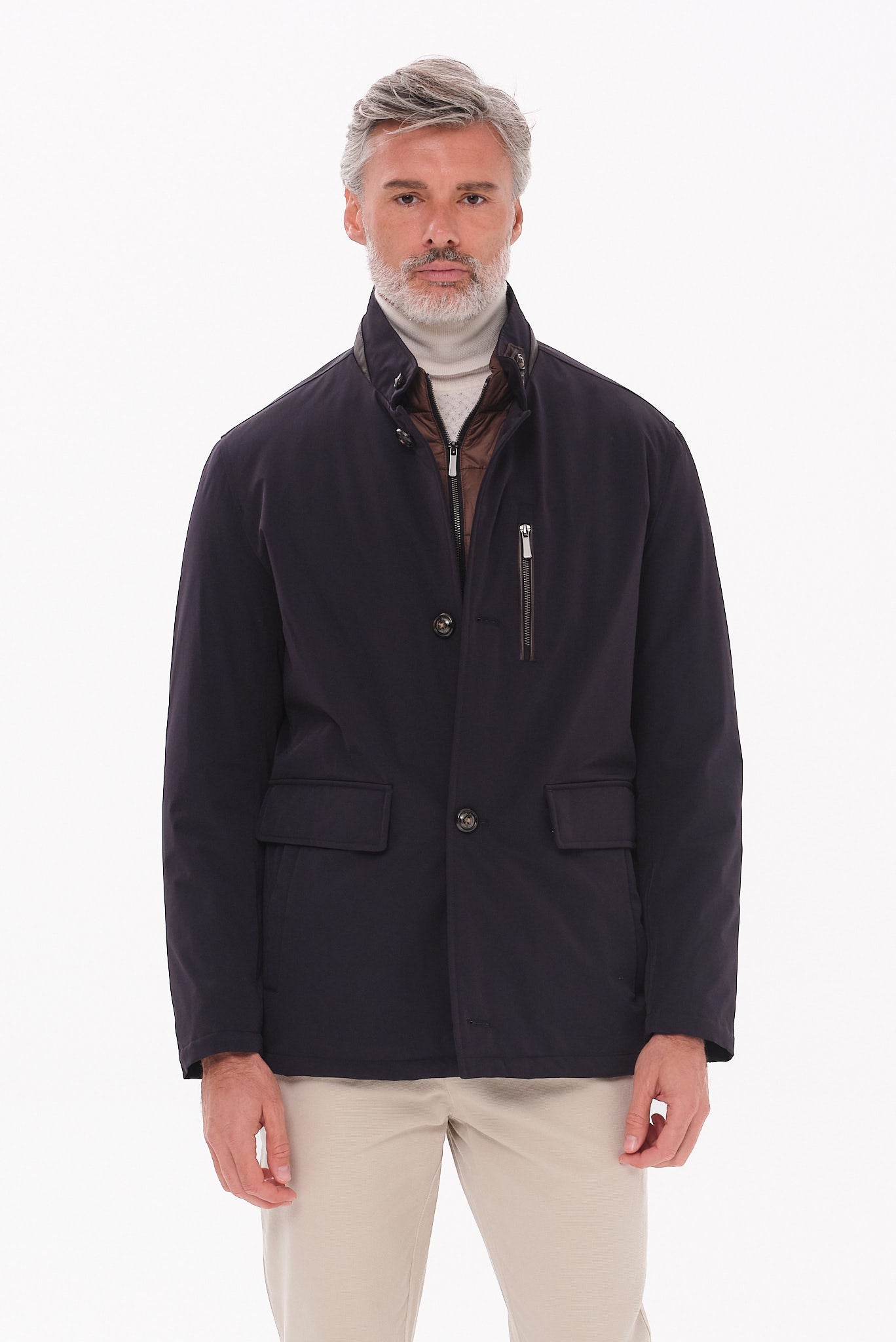 ΑΝΔΡΙΚΟ ΜΠΛΕ ΜΠΟΥΦΑΝ PORTOBELLO'S ΜΕ ΑΠΟΣΠΩΜΕΝΗ ΜΟΣΤΡΑ REGULAR FIT