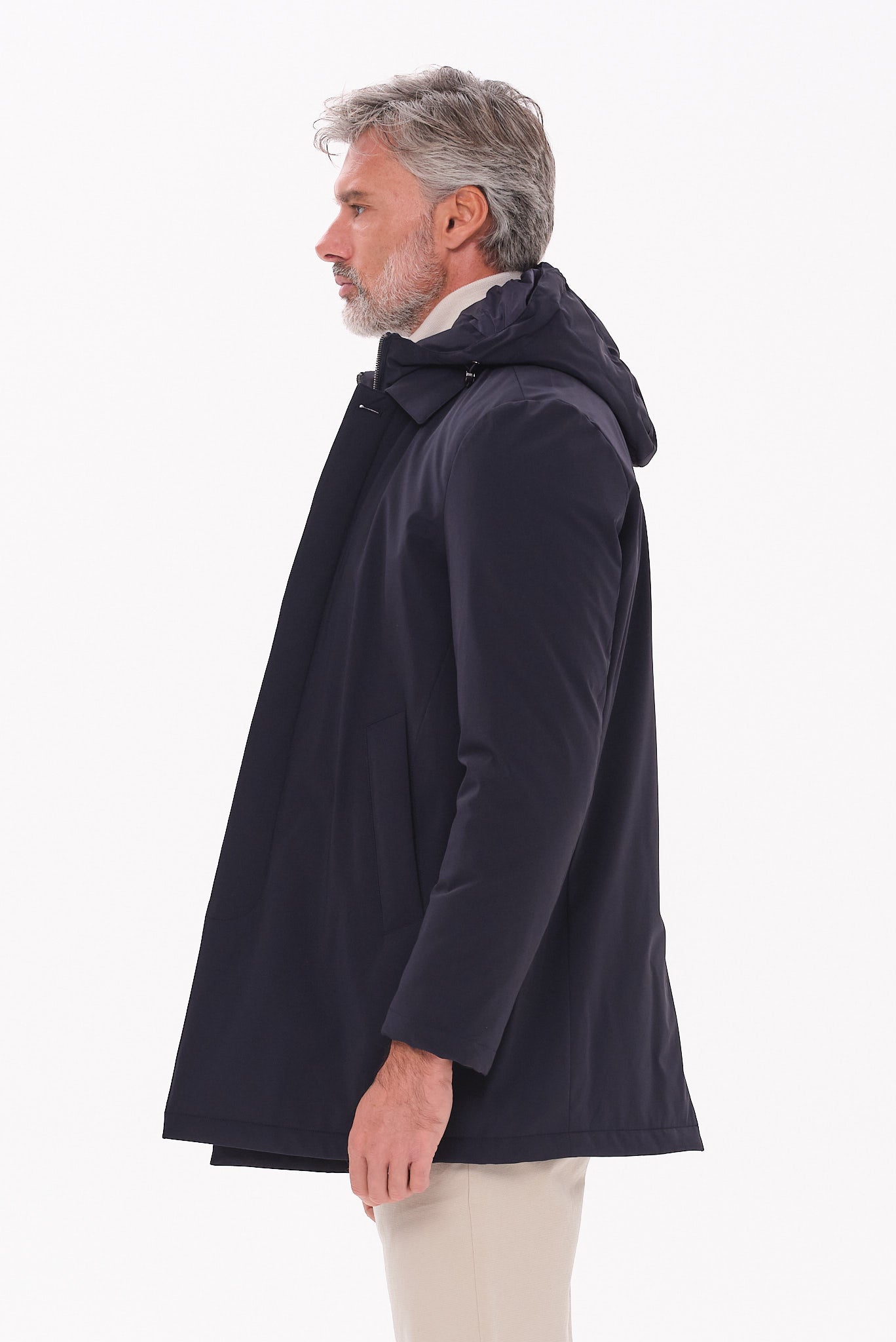 ΑΝΔΡΙΚΟ ΜΠΛΕ ΜΠΟΥΦΑΝ ΜΕ ΑΠΟΣΠΩΜΕΝΗ ΜΟΣΤΡΑ ΚΑΙ ΚΟΥΚΟΥΛΑ PORTOBELLO'S REGULAR FIT