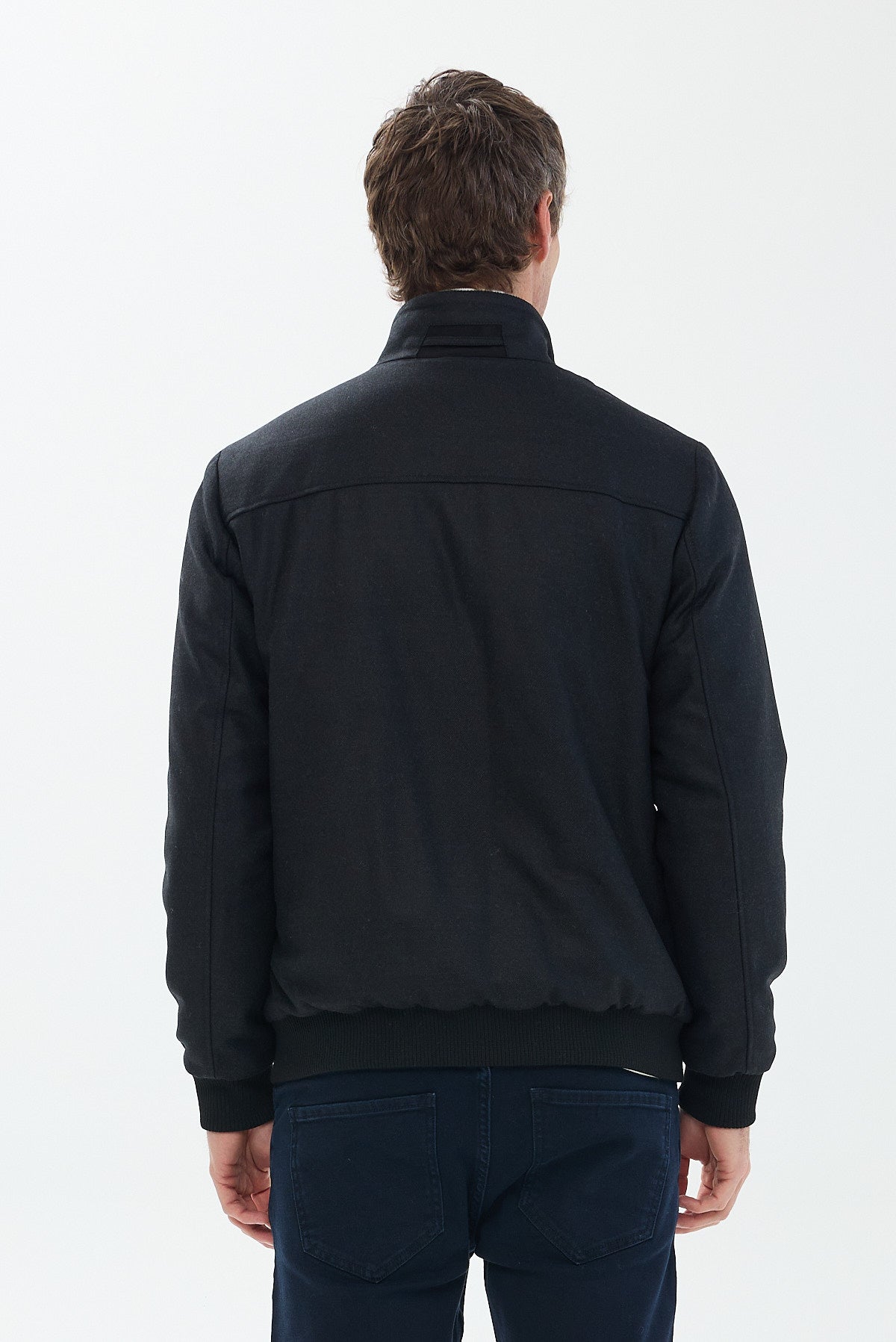 ΑΝΔΡΙΚΟ ΜΑΥΡΟ ΜΑΛΛΙΝΟ ΤΖΑΚΕΤ PORTOBELLO'S REGULAR FIT