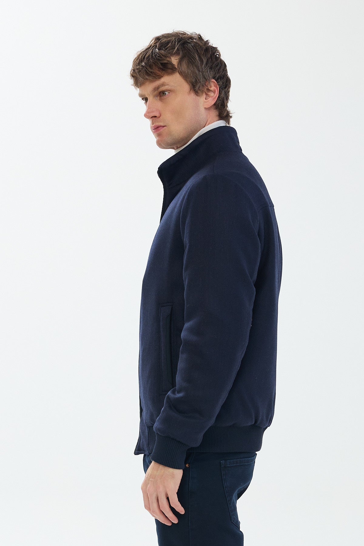 ΑΝΔΡΙΚΟ ΜΠΛΕ ΜΑΛΛΙΝΟ ΤΖΑΚΕΤ PORTOBELLO'S REGULAR FIT