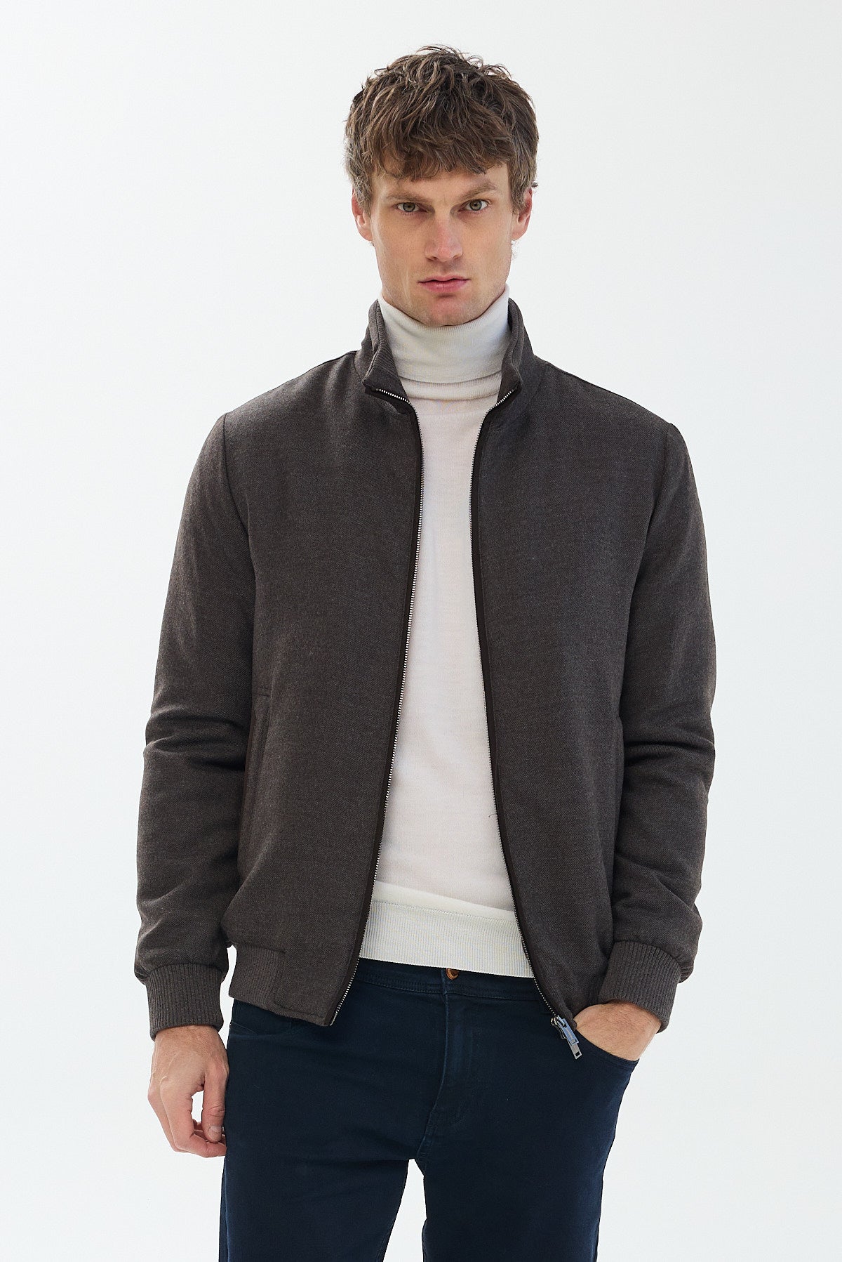 ΑΝΔΡΙΚΟ ΚΑΦΕ ΜΑΛΛΙΝΟ ΤΖΑΚΕΤ PORTOBELLO'S REGULAR FIT