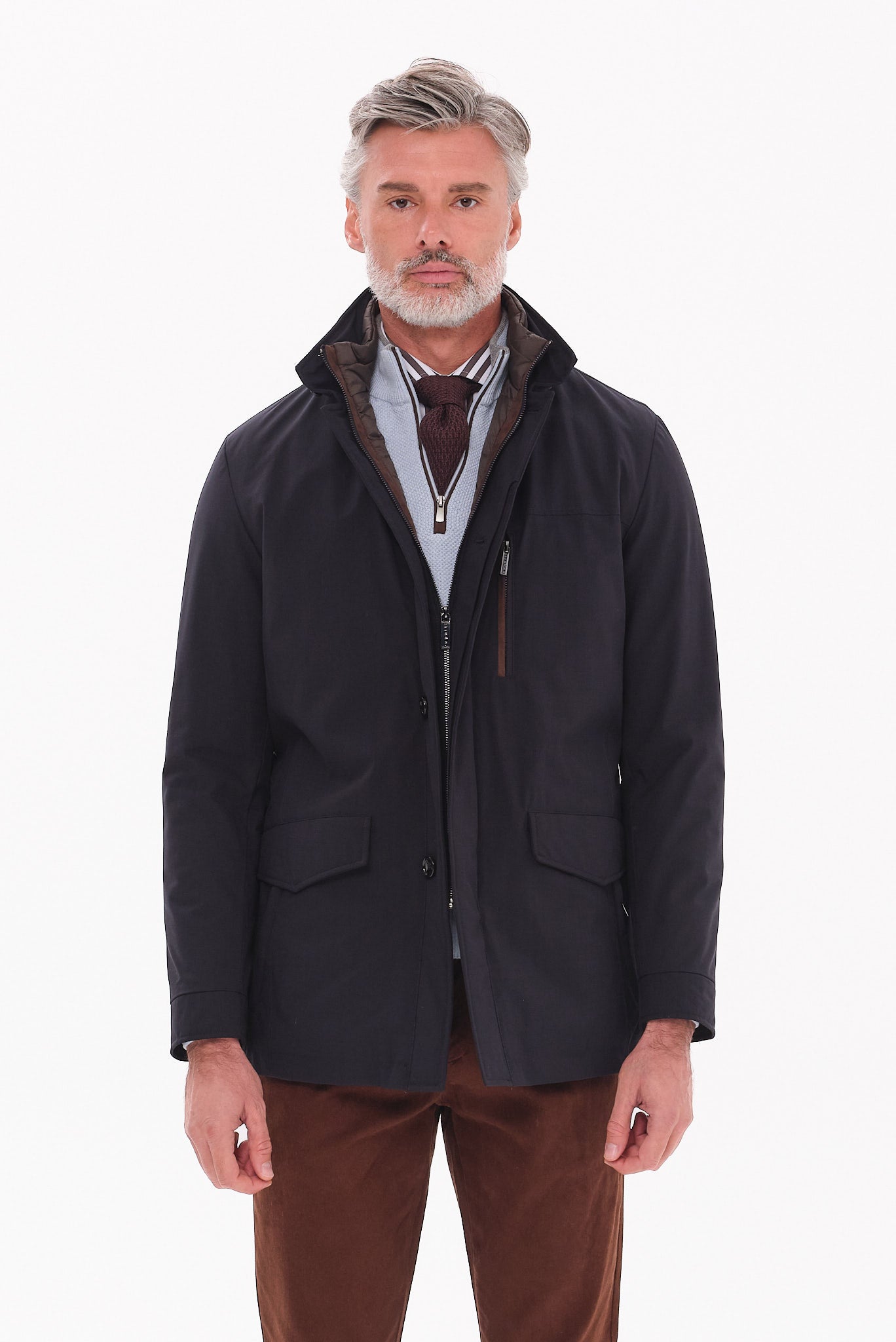 ΑΝΔΡΙΚΟ ΜΠΛΕ ΜΠΟΥΦΑΝ BUGGATI ΜΕ ΑΠΟΣΠΩΜΕΝΗ ΜΟΣΤΡΑ REGULAR FIT