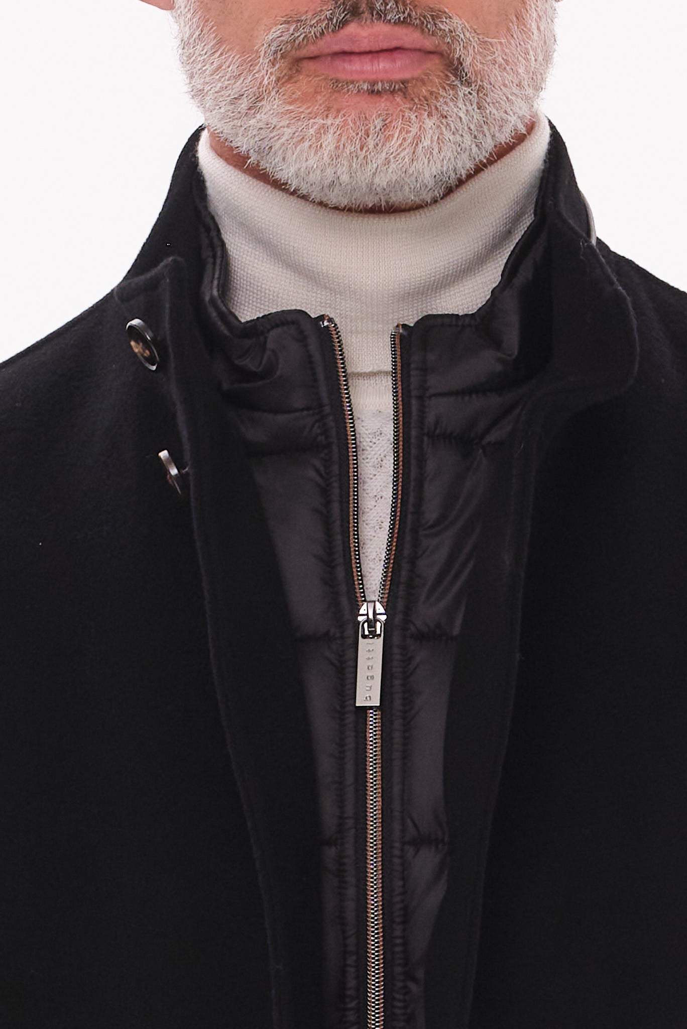 ΑΝΔΡΙΚΟ ΜΑΥΡΟ ΜΠΟΥΦΑΝ BUGGATI ΜΕ ΑΠΟΣΠΩΜΕΝΗ ΜΟΣΤΡΑ REGULAR FIT