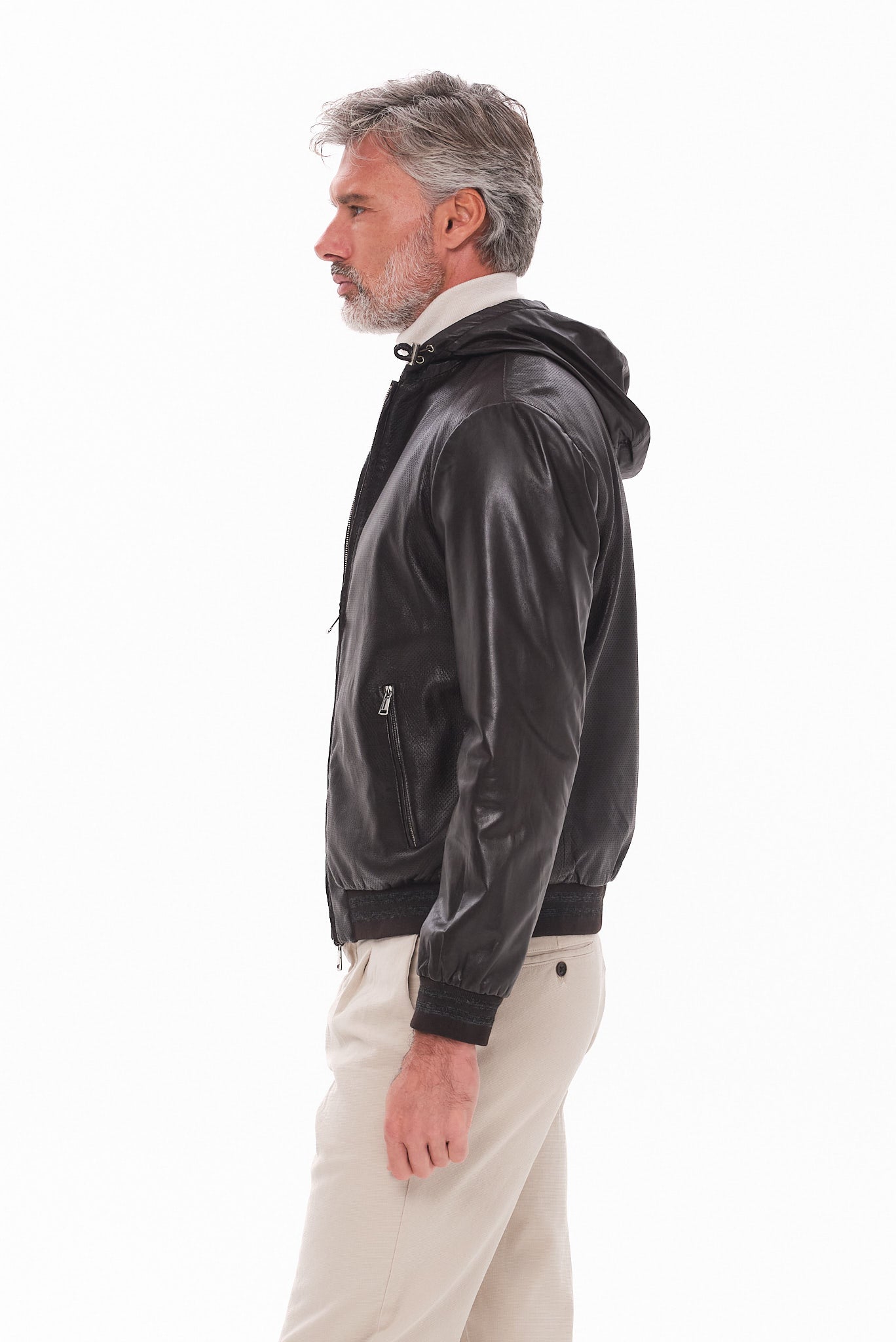 ΑΝΔΡΙΚΟ ΔΕΡΜΑΤΙΝΟ ΤΖΑΚΕΤ ΣΕ ΚΑΦΕ ΧΡΩΜΑ PORTOBELLO'S REGULAR FIT