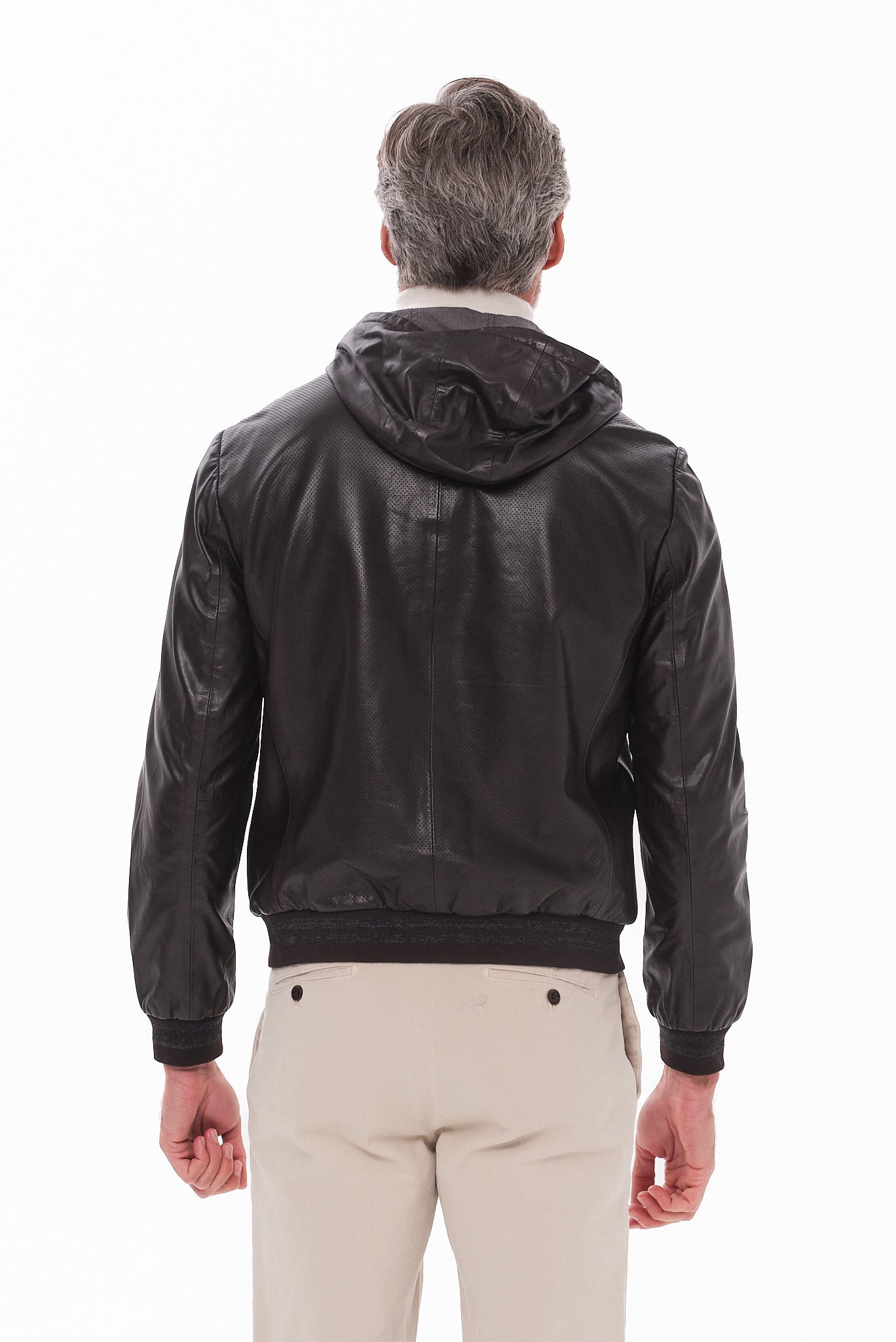 ΑΝΔΡΙΚΟ ΔΕΡΜΑΤΙΝΟ ΤΖΑΚΕΤ ΣΕ ΚΑΦΕ ΧΡΩΜΑ PORTOBELLO'S REGULAR FIT