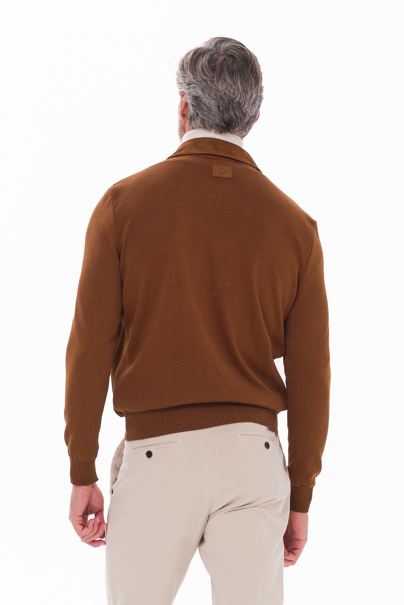 ΑΝΔΡΙΚΟ ΔΕΡΜΑΤΙΝΟ SUEDE ΤΖΑΚΕΤ PORTOBELLO'S ΣΕ ΤΑΜΠΑ ΧΡΩΜΑ REGULAR FIT