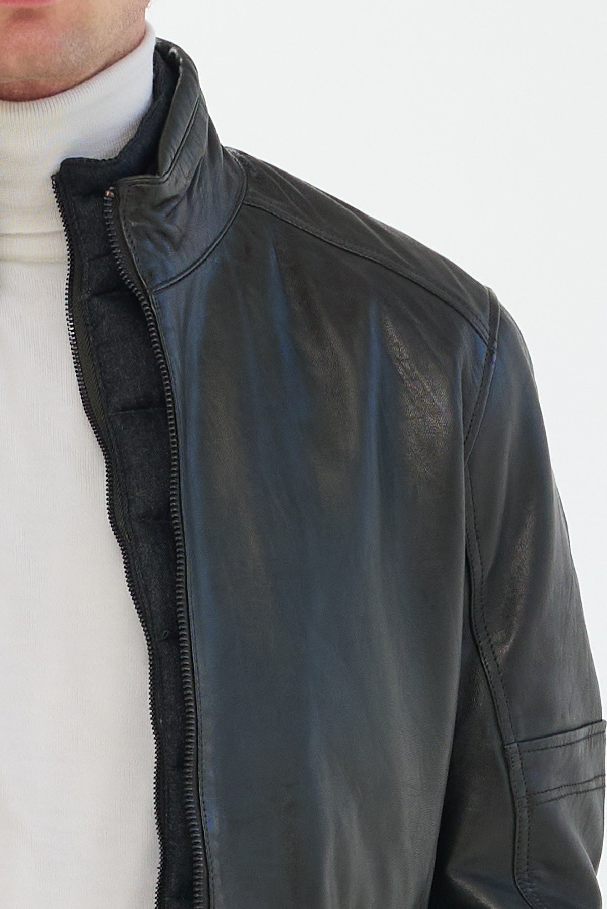 ΑΝΔΡΙΚΟ ΛΑΔΙ ΔΕΡΜΑΤΙΝΟ ΤΖΑΚΕΤ PORTOBELLO'S