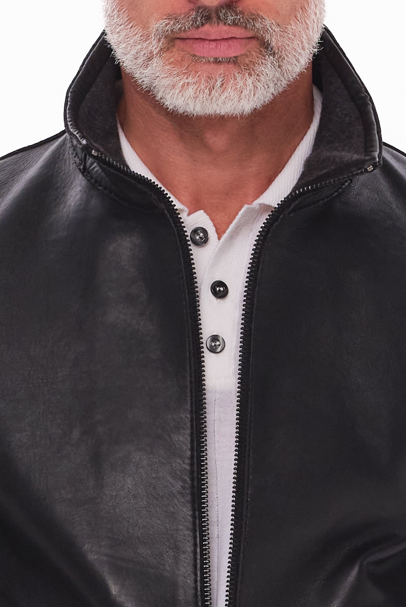 ΑΝΔΡΙΚΟ ΔΕΡΜΑΤΙΝΟ ΤΖΑΚΕΤ PORTOBELLO'S ΣΕ ΜΑΥΡΟ ΧΡΩΜΑ REGULAR FIT