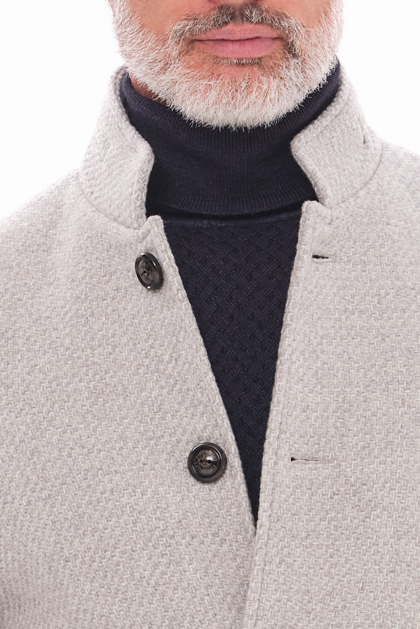 ΑΝΔΡΙΚΟ ΑΝΟΙΧΤΟ ΓΚΡΙ ΗΜΙΠΑΛΤΟ PORTOBELLO'S ΜΕ ΜΑΟ ΓΙΑΚΑ REGULAR FIT