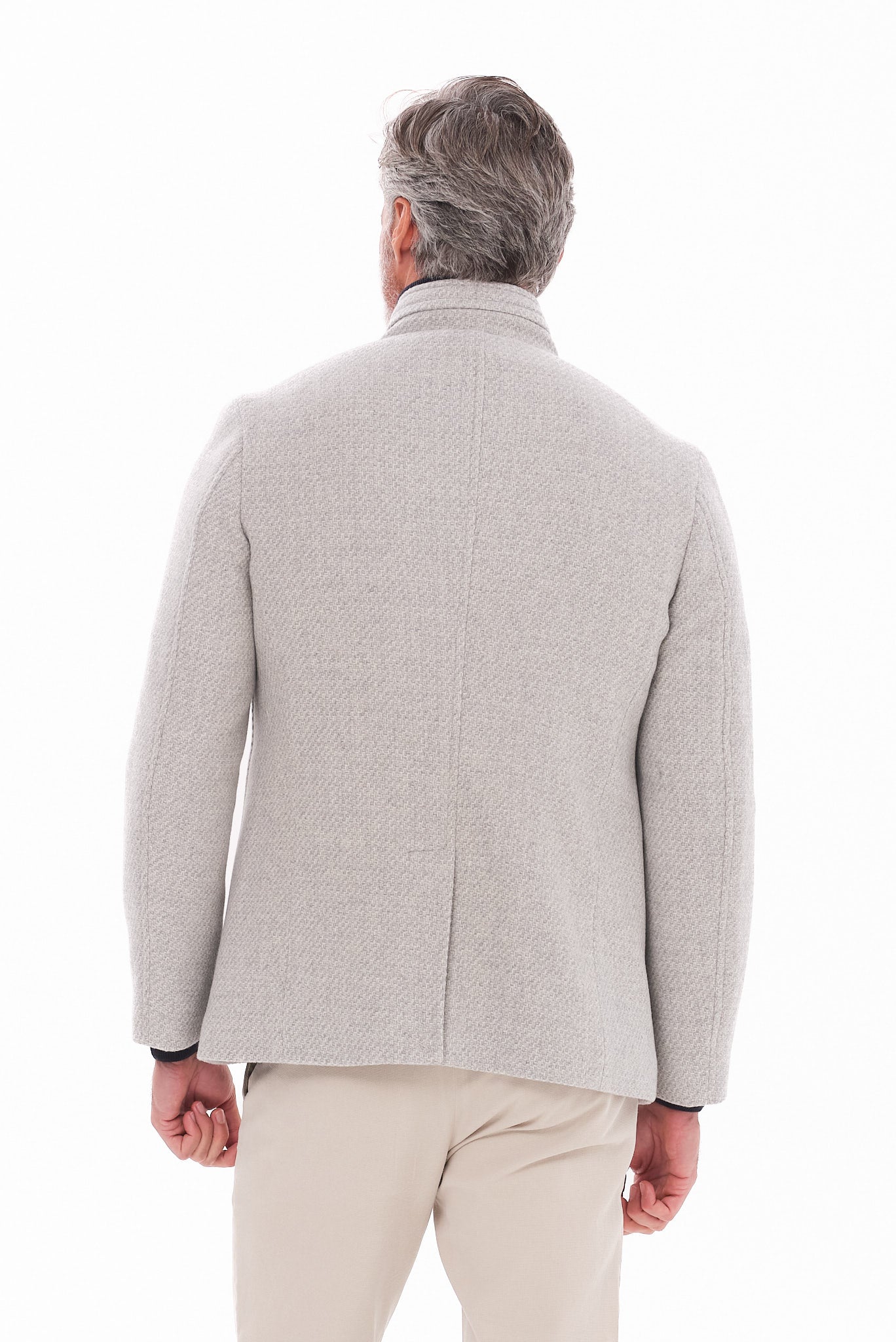 ΑΝΔΡΙΚΟ ΑΝΟΙΧΤΟ ΓΚΡΙ ΗΜΙΠΑΛΤΟ PORTOBELLO'S ΜΕ ΜΑΟ ΓΙΑΚΑ REGULAR FIT