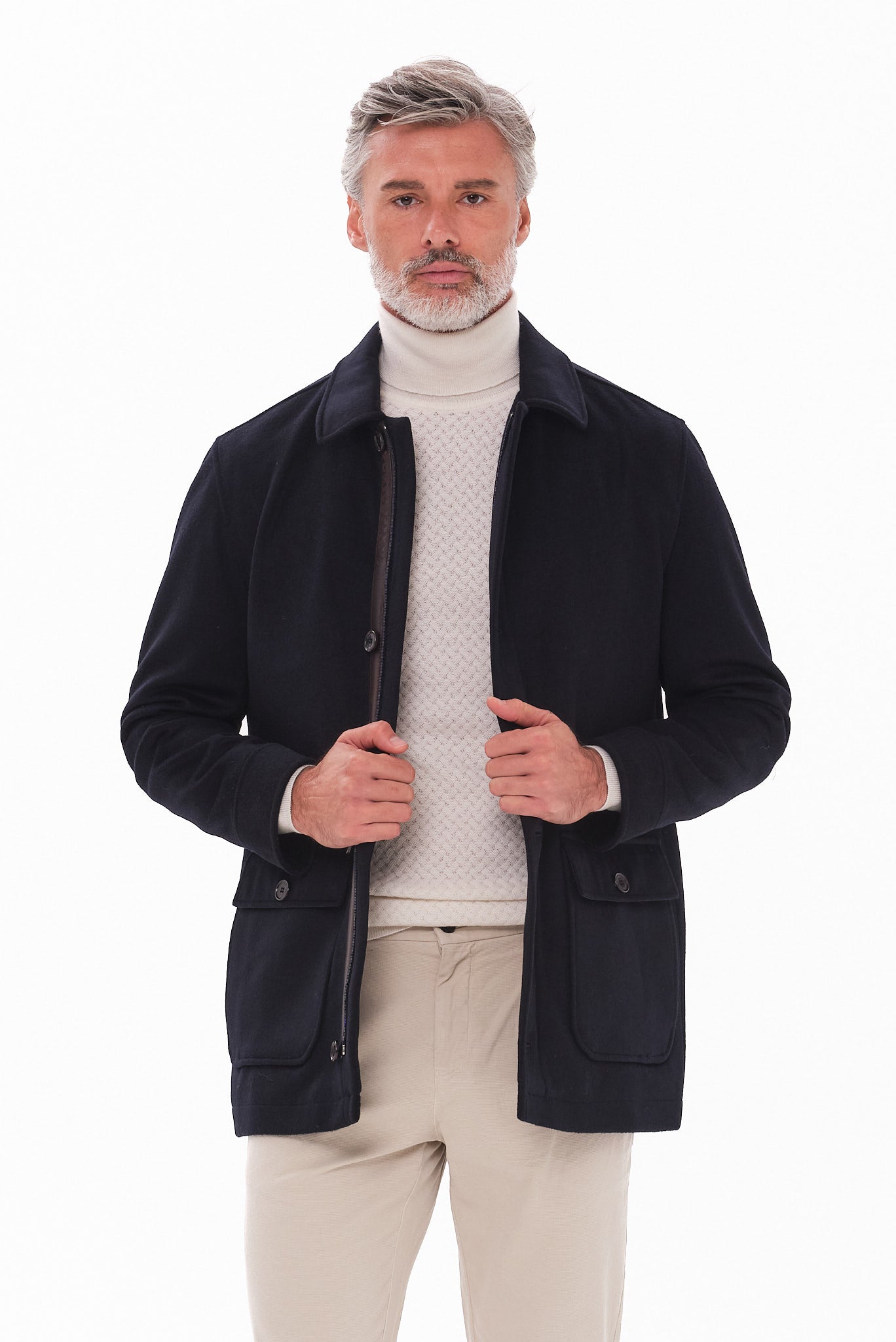 ΑΝΔΡΙΚΟ ΜΠΛΕ ΠΑΛΤΟ PORTOBELLO'S REGULAR FIT