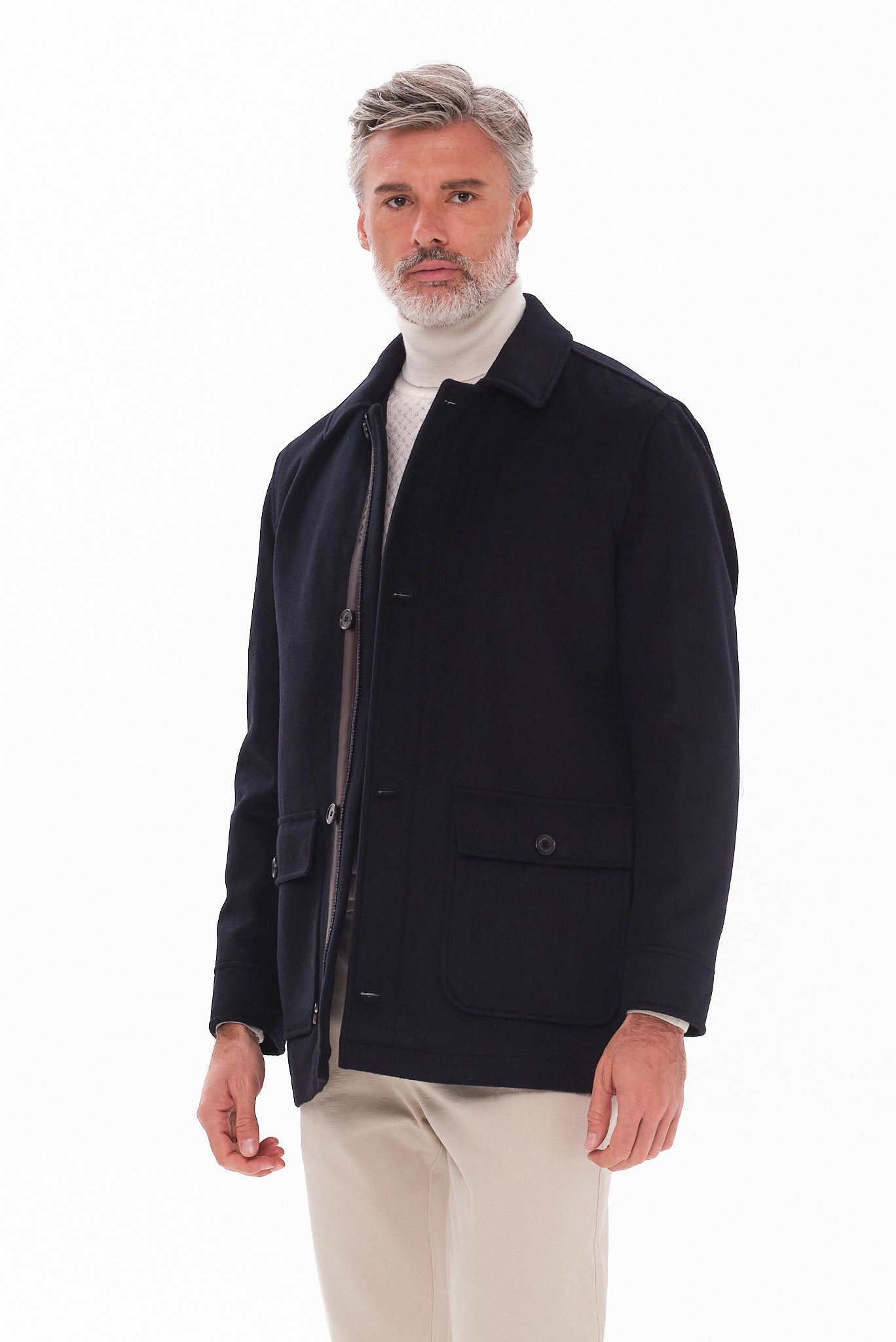 ΑΝΔΡΙΚΟ ΜΠΛΕ ΠΑΛΤΟ PORTOBELLO'S REGULAR FIT