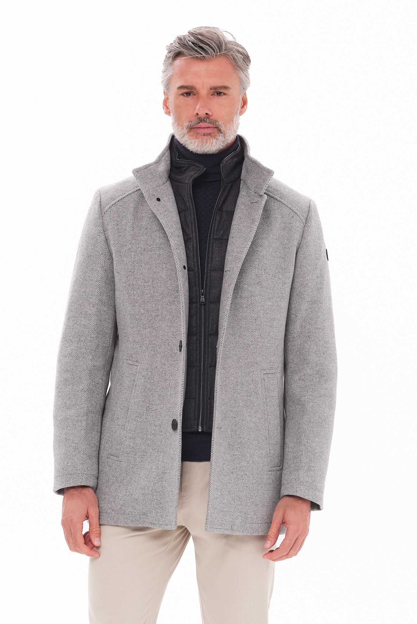 ΑΝΔΡΙΚΟ ΑΝΟΙΧΤΟ ΓΚΡΙ ΠΑΛΤΟ PORTOBELLO'S REGULAR FIT