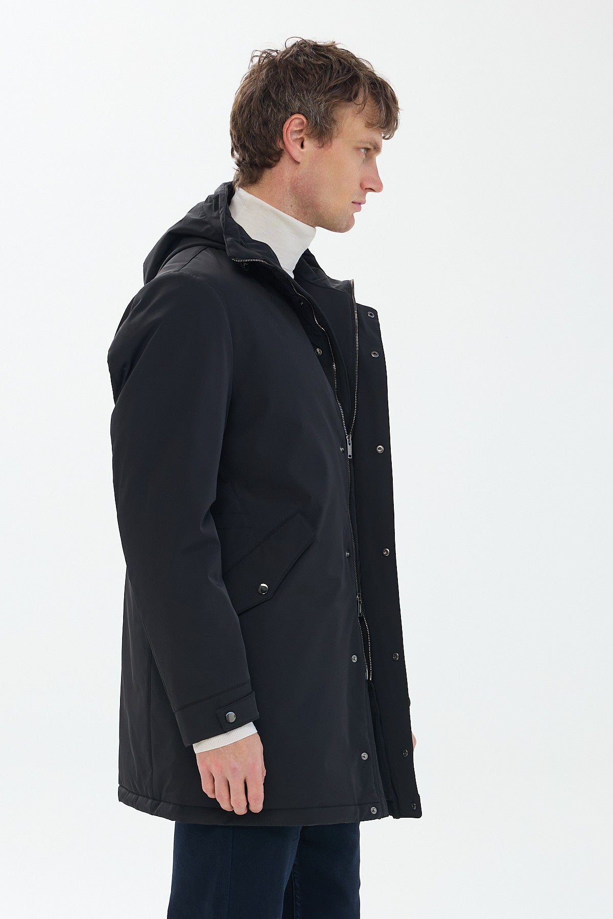 ΑΝΔΡΙΚΗ ΜΑΥΡΗ ΚΑΜΠΑΡΝΤΙΝΑ PORTOBELLO'S ΜΕ ΚΟΥΚΟΥΛΑ REGULAR FIT