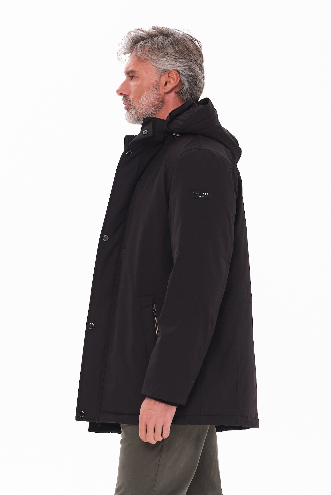 ΑΝΔΡΙΚΗ ΜΑΥΡΗ ΚΑΜΠΑΡΝΤΙΝΑ BUGATTI ΜΕ ΚΟΥΚΟΥΛΑ REGULAR FIT