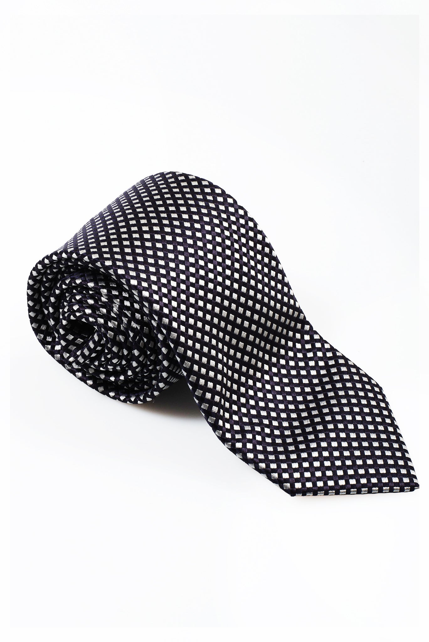 ΑΝΔΡΙΚΗ ΜΕΤΑΞΩΤΗ ΓΡΑΒΑΤΑ ΜΕ ΔΙΑΓΩΝΙΕΣ ΜΑΥΡΕΣ ΡΙΓΕΣ PORTOBELLO'S