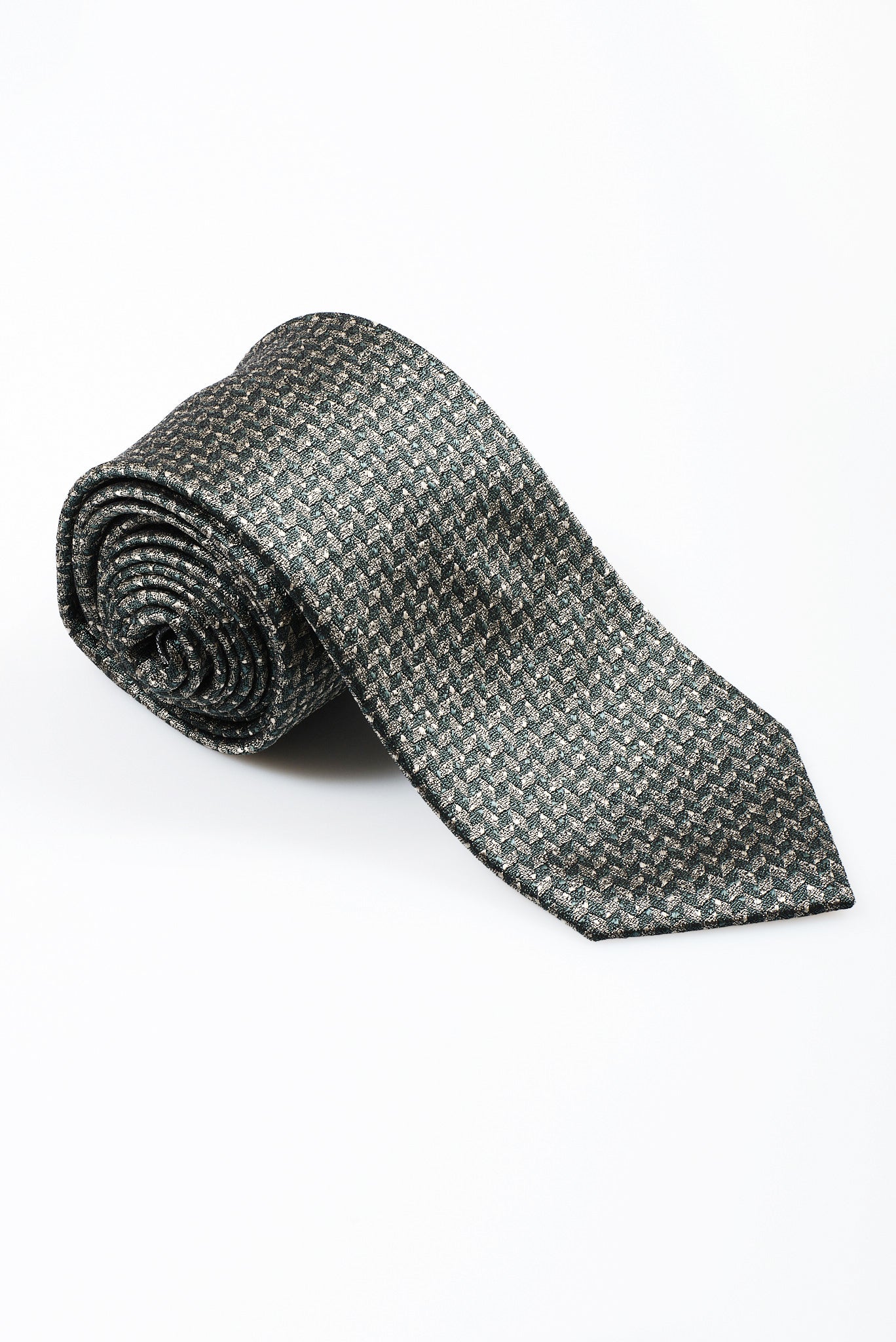 ΑΝΔΡΙΚΗ ΜΕΤΑΞΩΤΗ ΠΡΑΣΙΝΗ ΓΡΑΒΑΤΑ PORTOBELLO'S ΜΕ ΑΝΑΓΛΥΦΟ ΣΧΕΔΙΟ