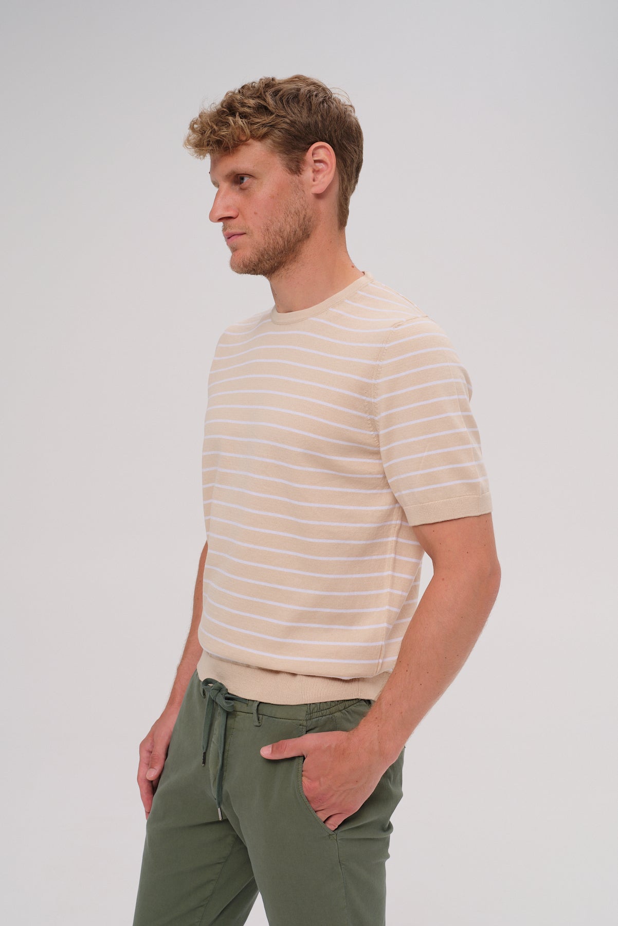 ΑΝΔΡΙΚΟ T-SHIRT ΜΑΡΙΝΙΕΡΑ ΣΕ ΜΠΕΖ ΧΡΩΜΑ PORTOBELLO'S