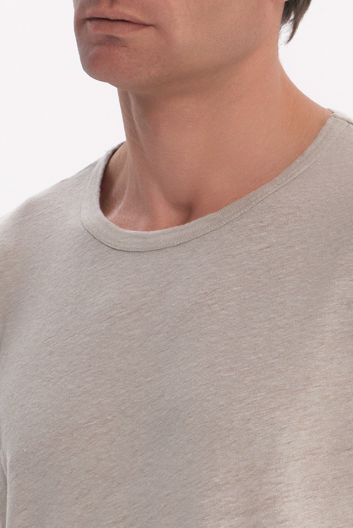 ΑΝΔΡΙΚΟ ΜΠΕΖ ΣΚΟΥΡΟ ΚΟΝΤΟΜΑΝΙΚΟ T-SHIRT ΛΙΝΟ REGULAR FIT PORTOBELLO'S