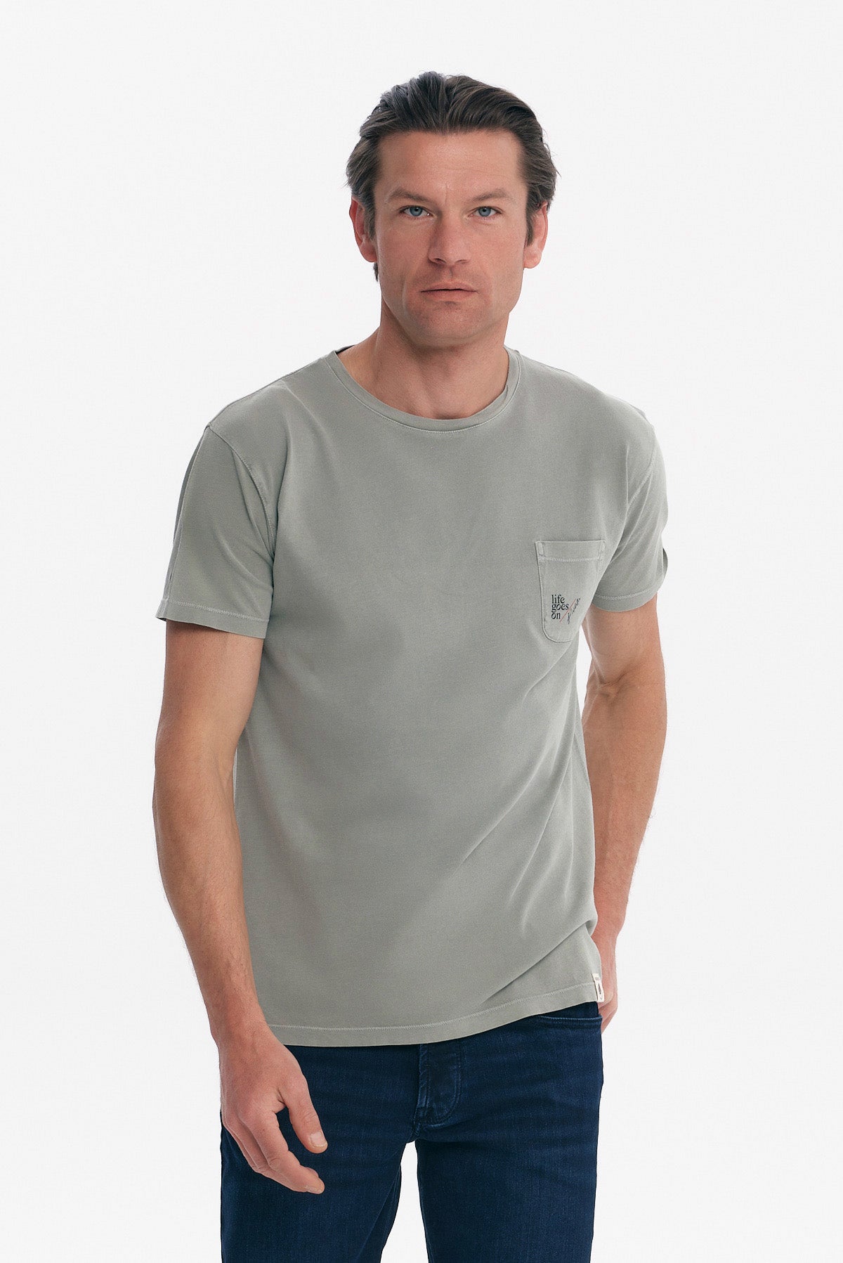 ΑΝΔΡΙΚΟ ΛΑΔΙ ΑΝΟΙΚΤΟ ΚΟΝΤΟΜΑΝΙΚΟ T-SHIRT PORTOBELLO'S ΜΕ ΤΣΕΠΗ ΣΤΟ ΣΤΗΘΟΣ