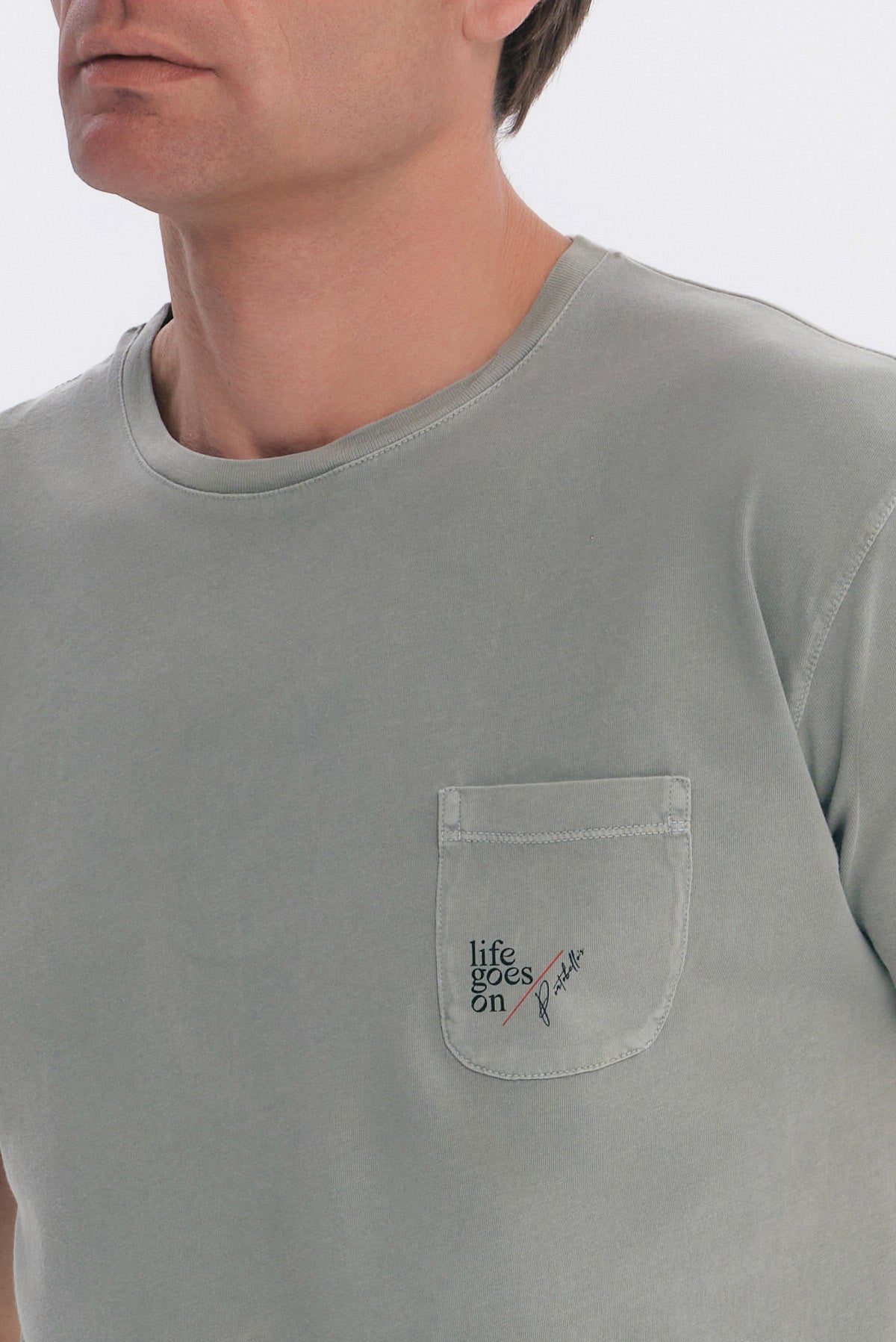 ΑΝΔΡΙΚΟ ΛΑΔΙ ΑΝΟΙΚΤΟ ΚΟΝΤΟΜΑΝΙΚΟ T-SHIRT PORTOBELLO'S ΜΕ ΤΣΕΠΗ ΣΤΟ ΣΤΗΘΟΣ