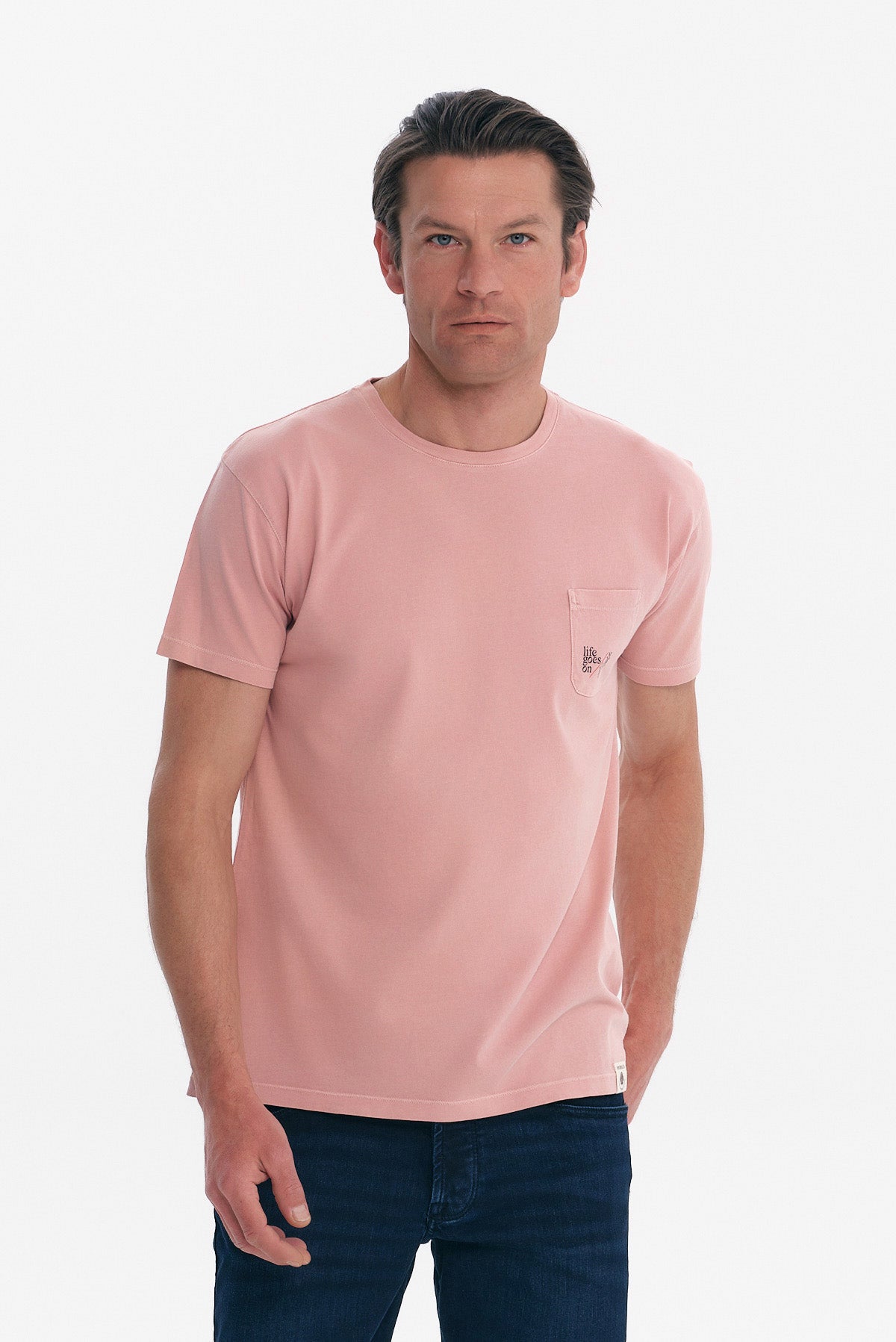 ΑΝΔΡΙΚΟ ΣΟΜΟΝ ΚΟΝΤΟΜΑΝΙΚΟ T-SHIRT PORTOBELLO'S ΜΕ ΤΣΕΠΗ ΣΤΟ ΣΤΗΘΟΣ