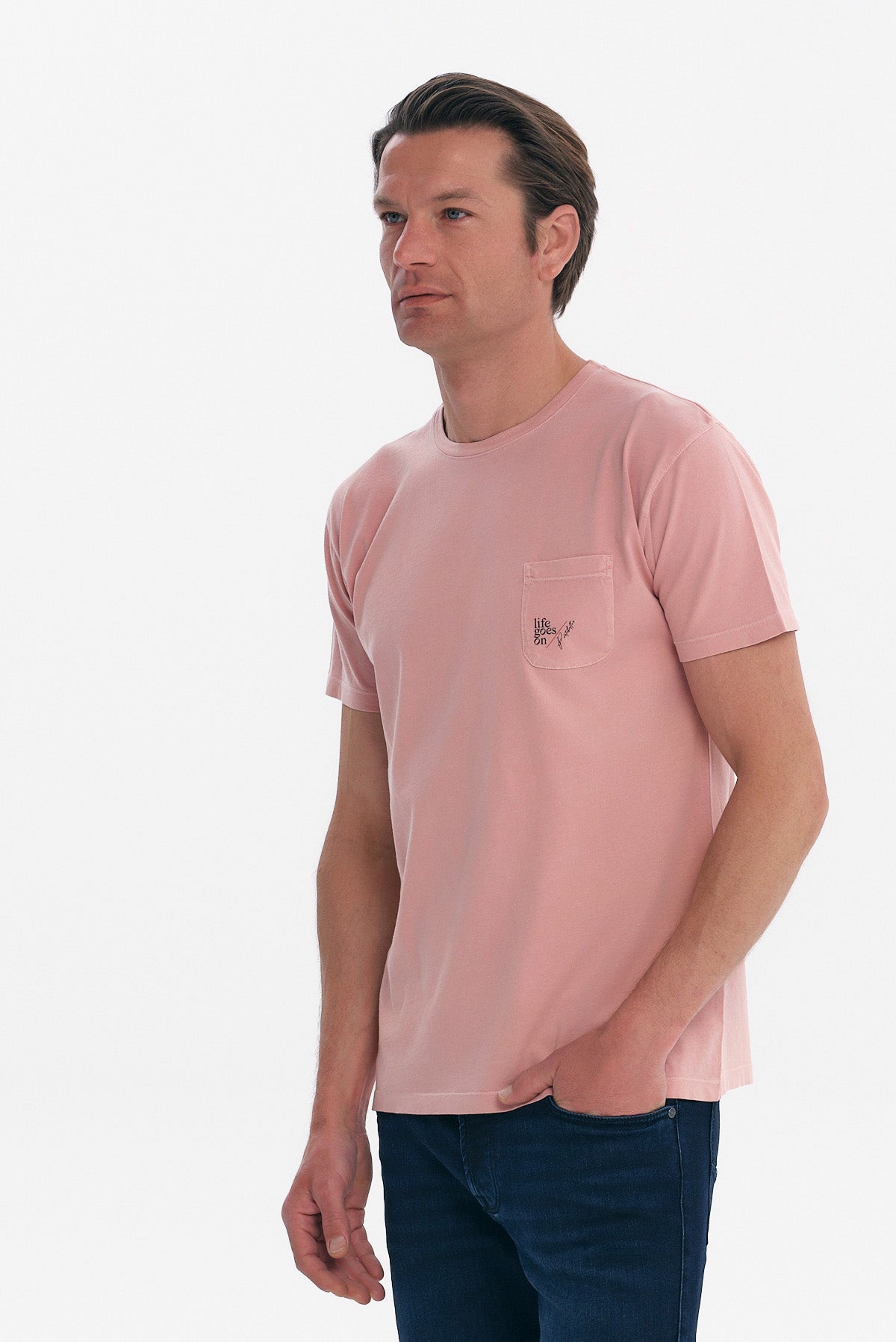 ΑΝΔΡΙΚΟ ΣΟΜΟΝ ΚΟΝΤΟΜΑΝΙΚΟ T-SHIRT PORTOBELLO'S ΜΕ ΤΣΕΠΗ ΣΤΟ ΣΤΗΘΟΣ