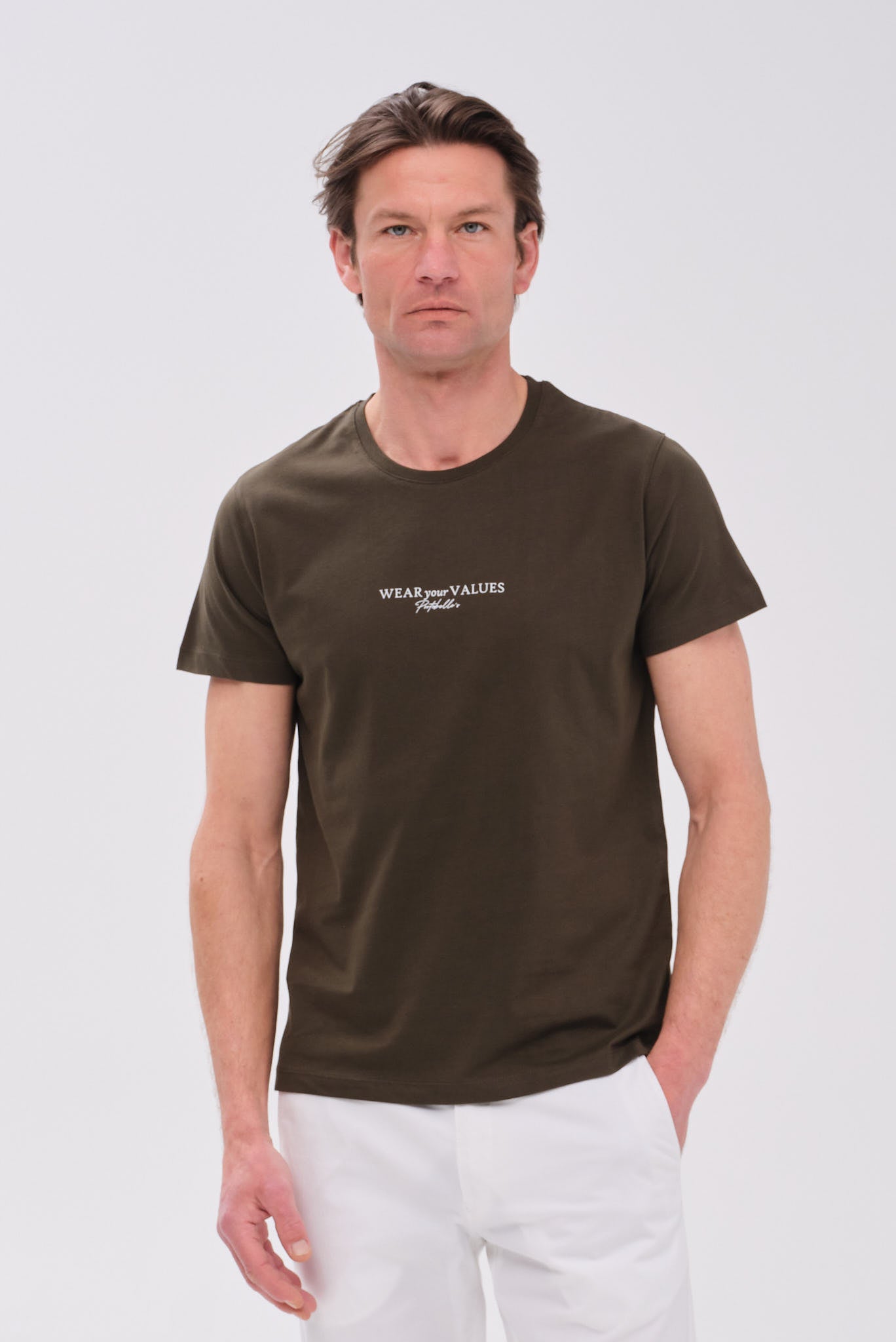 PORTOBELLO'S SIGNATURE ΛΑΔΙ T-SHIRT "WEAR YOUR VALUES" EDITION