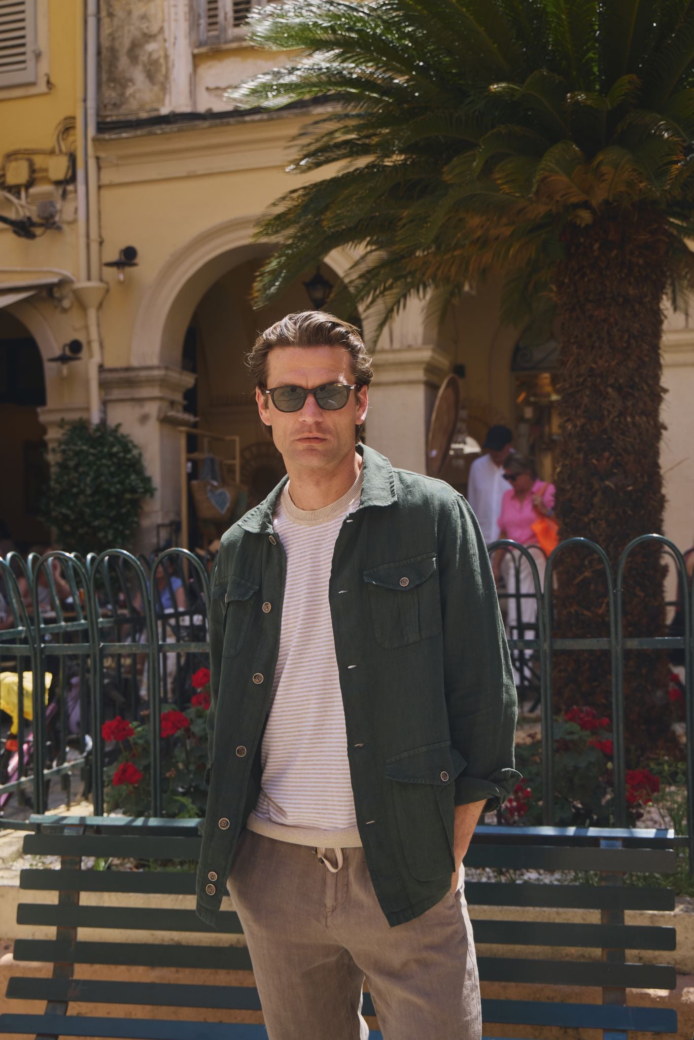 ΑΝΔΡΙΚΟ ΛΑΔΙ ΛΙΝΟ SAFARI OVERSHIRT PORTOBELLO'S REGULAR FIT