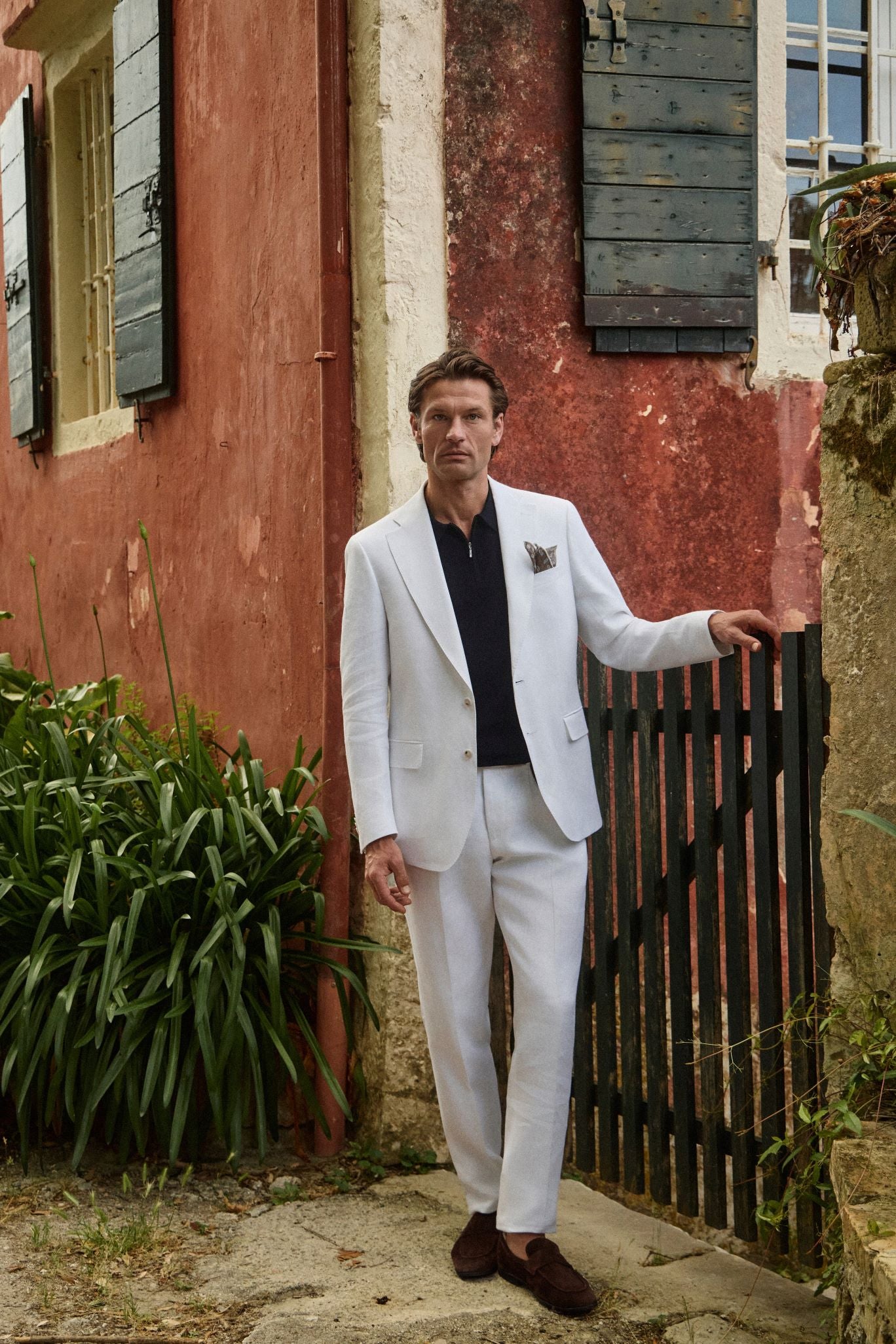ΑΝΔΡΙΚΟ ΛΙΝΟ ΛΕΥΚΟ ΚΟΣΤΟΥΜΙ PORTOBELLO'S FORMAL FIT