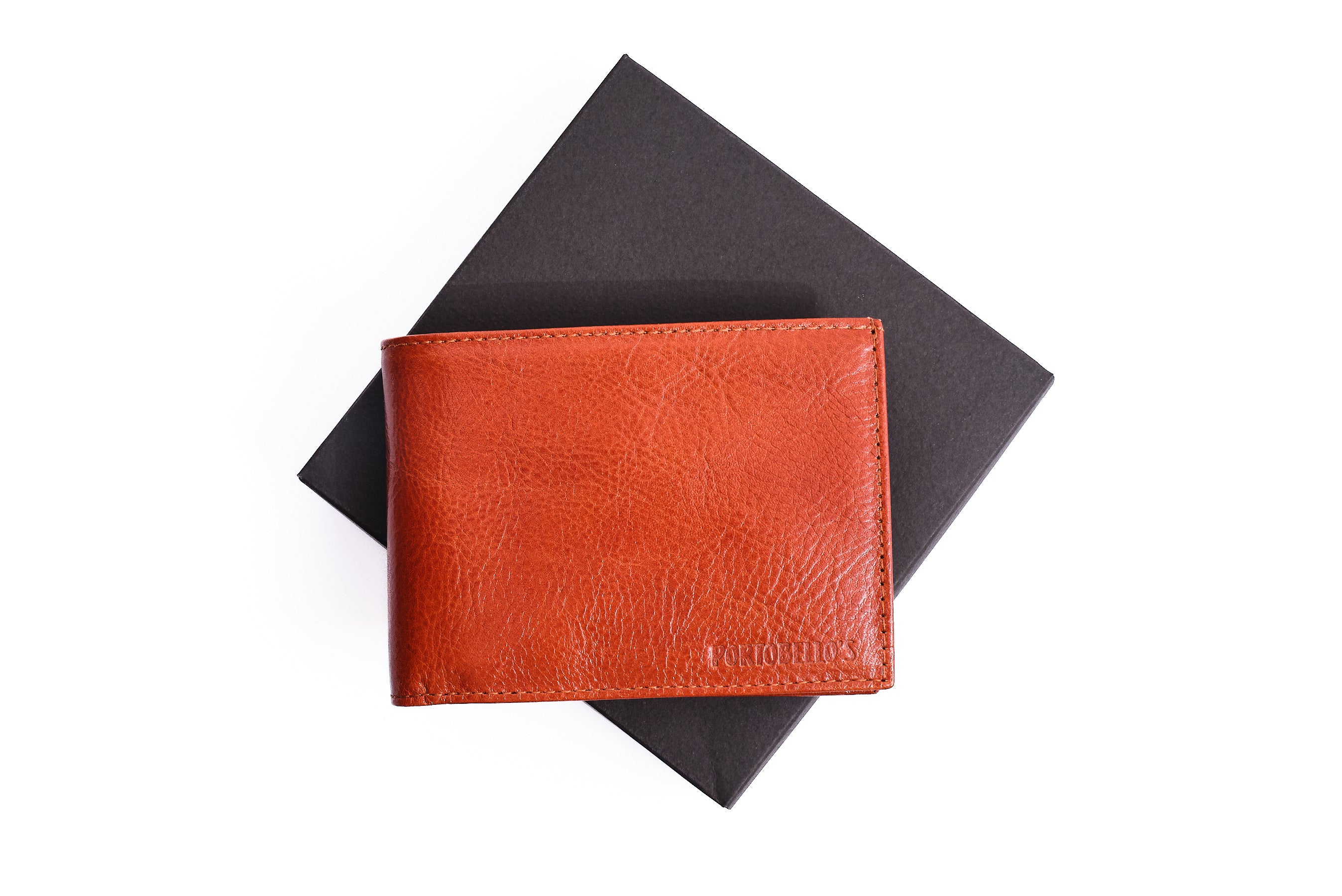 ΑΝΔΡΙΚΟ ΔΕΡΜΑΤΙΝΟ ΠΟΡΤΟΦΟΛΙ PORTOBELLO'S ΣΕ ΤΑΜΠΑ ΧΡΩΜΑ