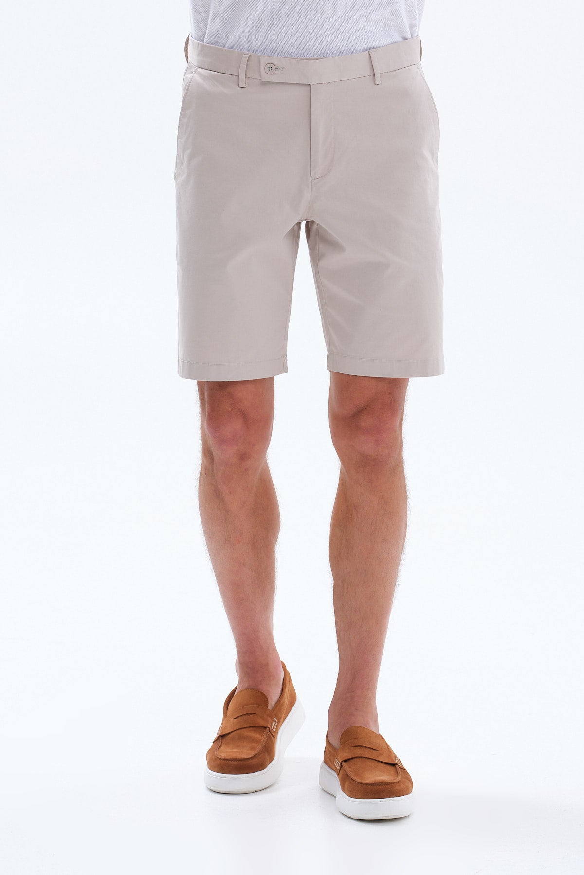 ΑΝΔΡΙΚΗ CHINOS ΒΕΡΜΟΥΔΑ PORTOBELLO'S ΣΕ ΜΠΕΖ ΑΝΟΙΚΤΟ ΧΡΩΜΑ SLIM FIT