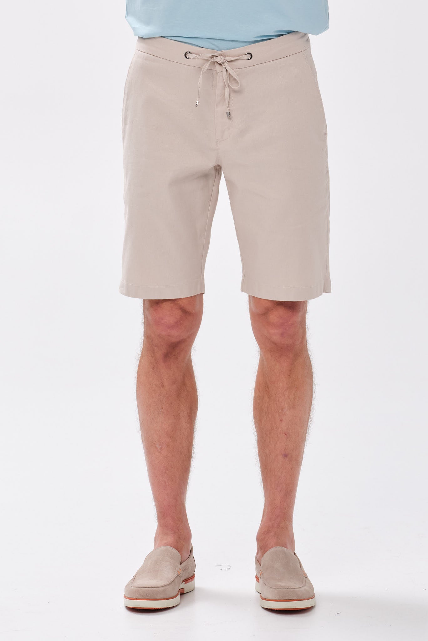 PORTOBELLO'S ΜΠΕΖ ΒΕΡΜΟΥΔΑ CHINOS SLIM ΜΕ ΛΑΣΤΙΧΟ - MEDITERANNEAN EDITION