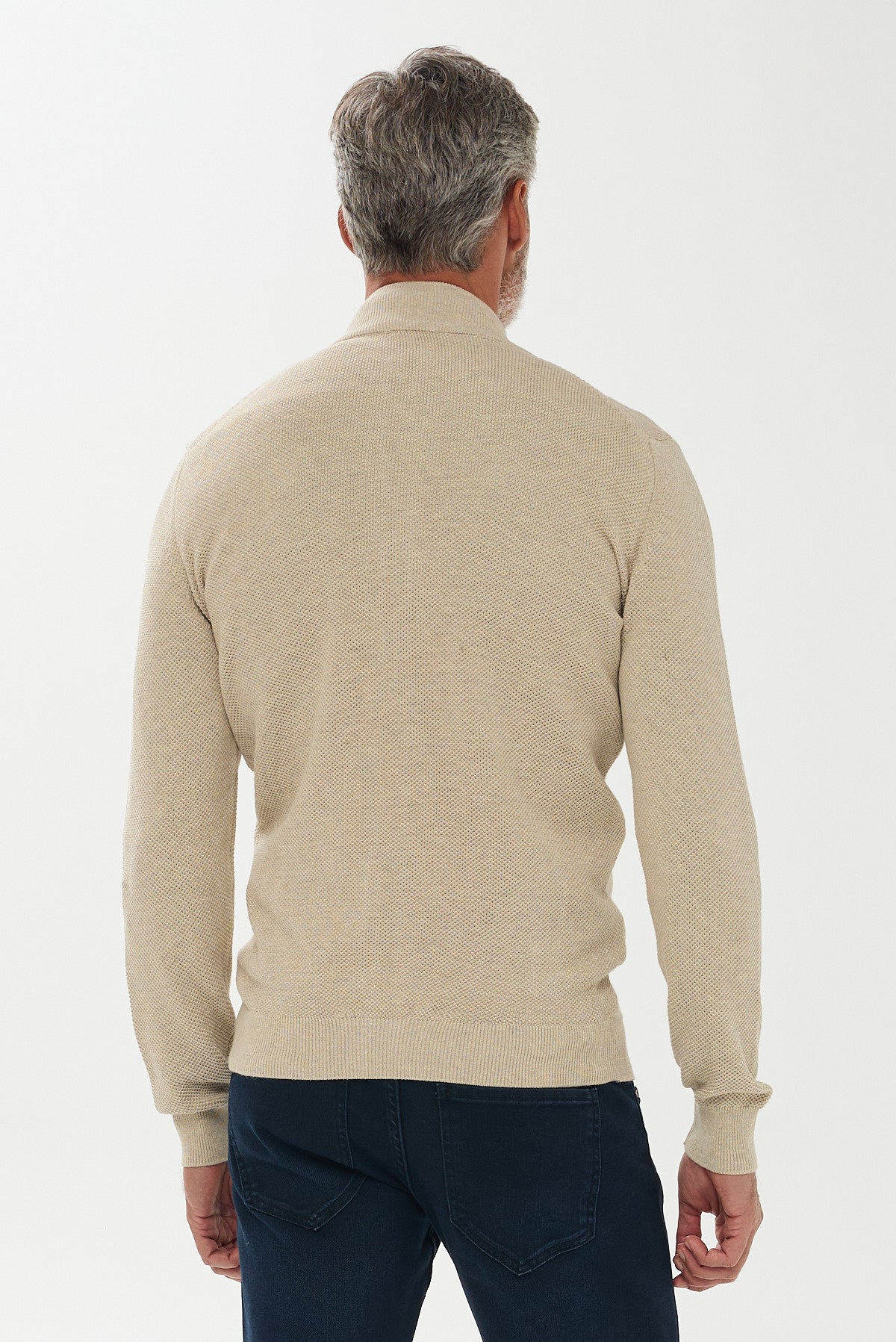 ΑΝΔΡΙΚΗ ΜΠΕΖ ΖΑΚΕΤΑ CARDIGAN PORTOBELLO'S ΜΕ ΚΑΠΙΤΟΝΕ ΣΧΕΔΙΟ REGULAR FIT