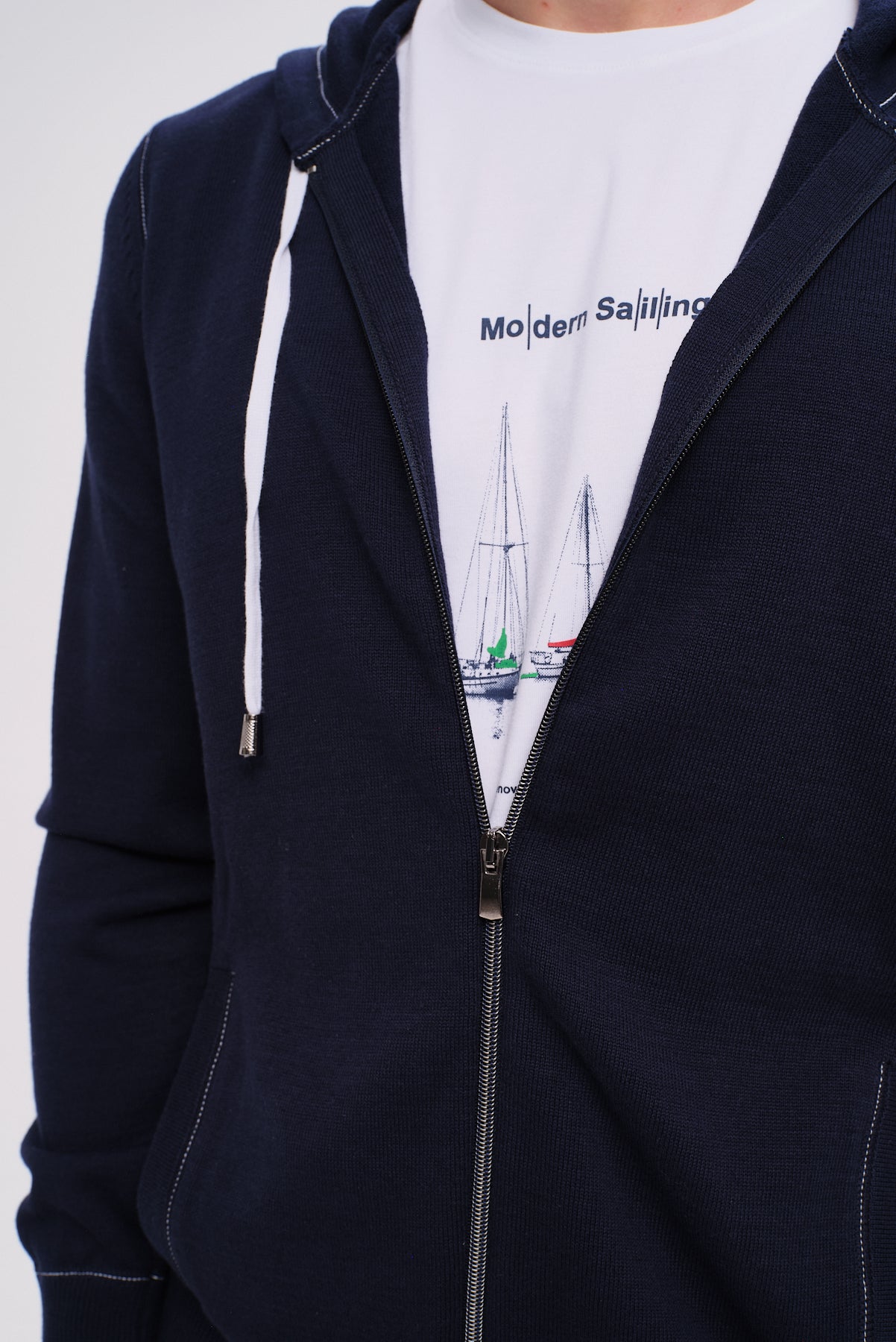 ΑΝΔΡΙΚΗ ΖΑΚΕΤΑ CARDIGAN PORTOBELLO'S ΣΕ ΜΠΛΕ NAVY ΧΡΩΜΑ ΜΕ ΚΟΥΚΟΥΛΑ