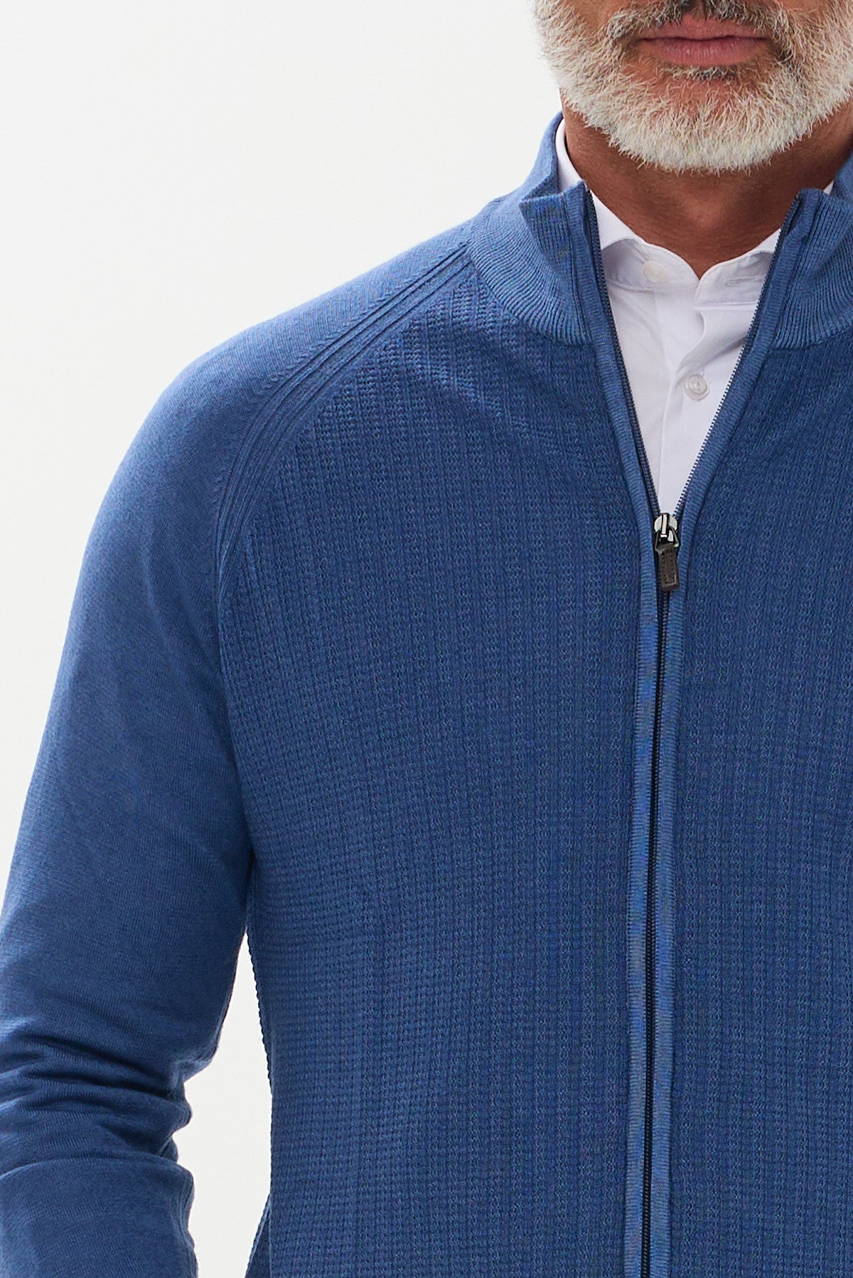 ΑΝΔΡΙΚΗ ΜΑΛΛΙΝΗ ΖΑΚΕΤΑ CARDIGAN PORTOBELLO'S ΣΕ INDIGO ΧΡΩΜΑ REGULAR FIT