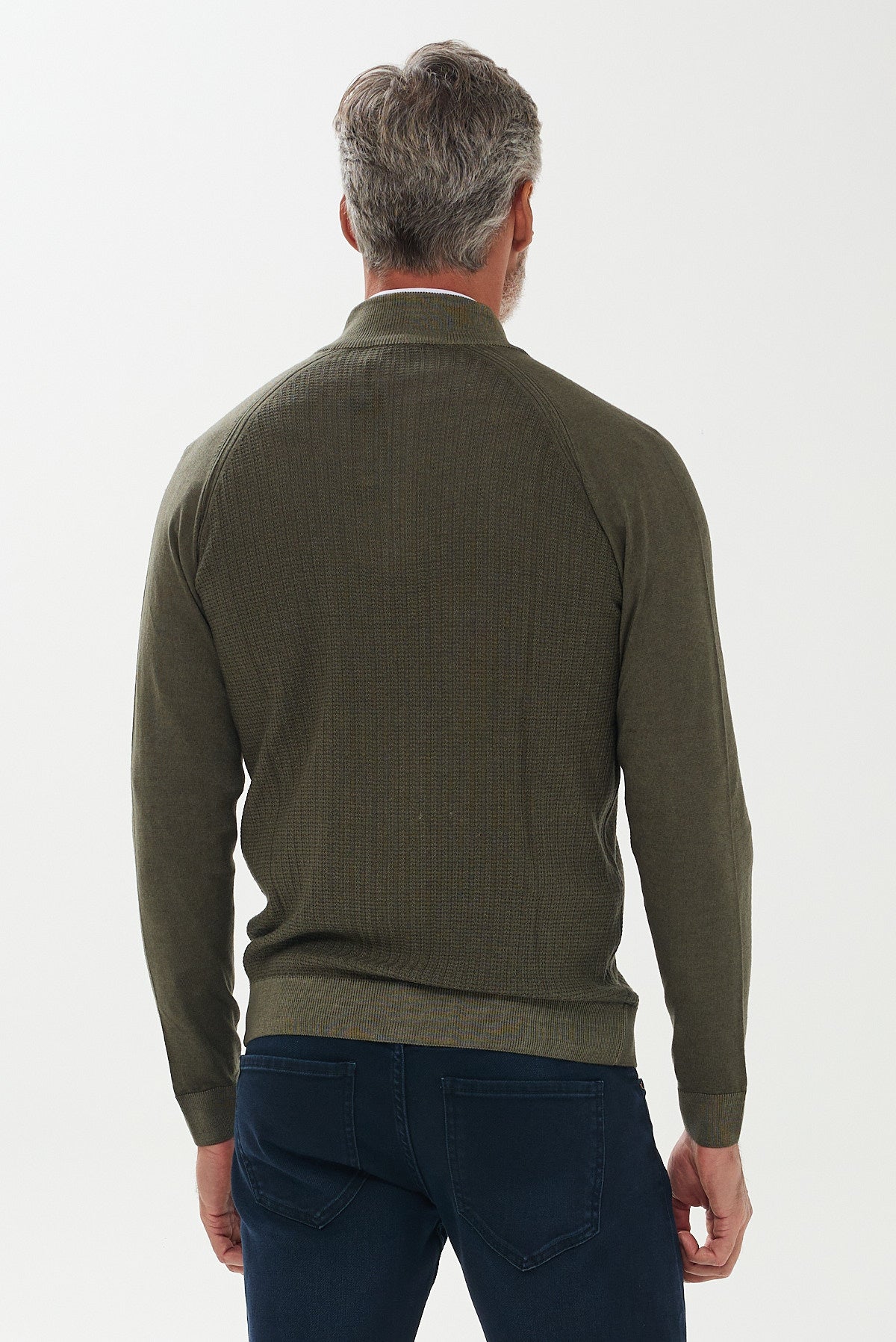 ΑΝΔΡΙΚΗ ΜΑΛΛΙΝΗ ΖΑΚΕΤΑ CARDIGAN PORTOBELLO'S ΣΕ ΛΑΔΙ ΧΡΩΜΑ REGULAR FIT