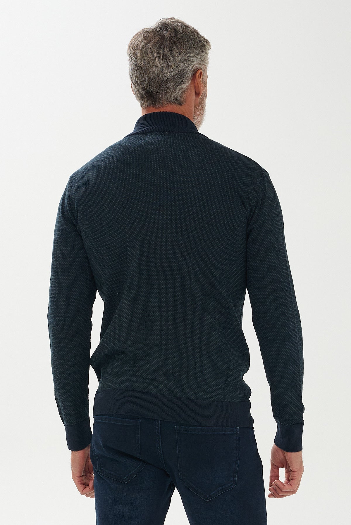 ΑΝΔΡΙΚΗ ΖΑΚΕΤΑ CARDIGAN PORTOBELLO'S ΣΕ ΑΠΟΧΡΩΣΗ ΜΠΛΕ ΠΡΑΣΙΝΟ ΜΕ ΜΙΚΡΟΣΧΕΔΙΟ REGULAR FIT