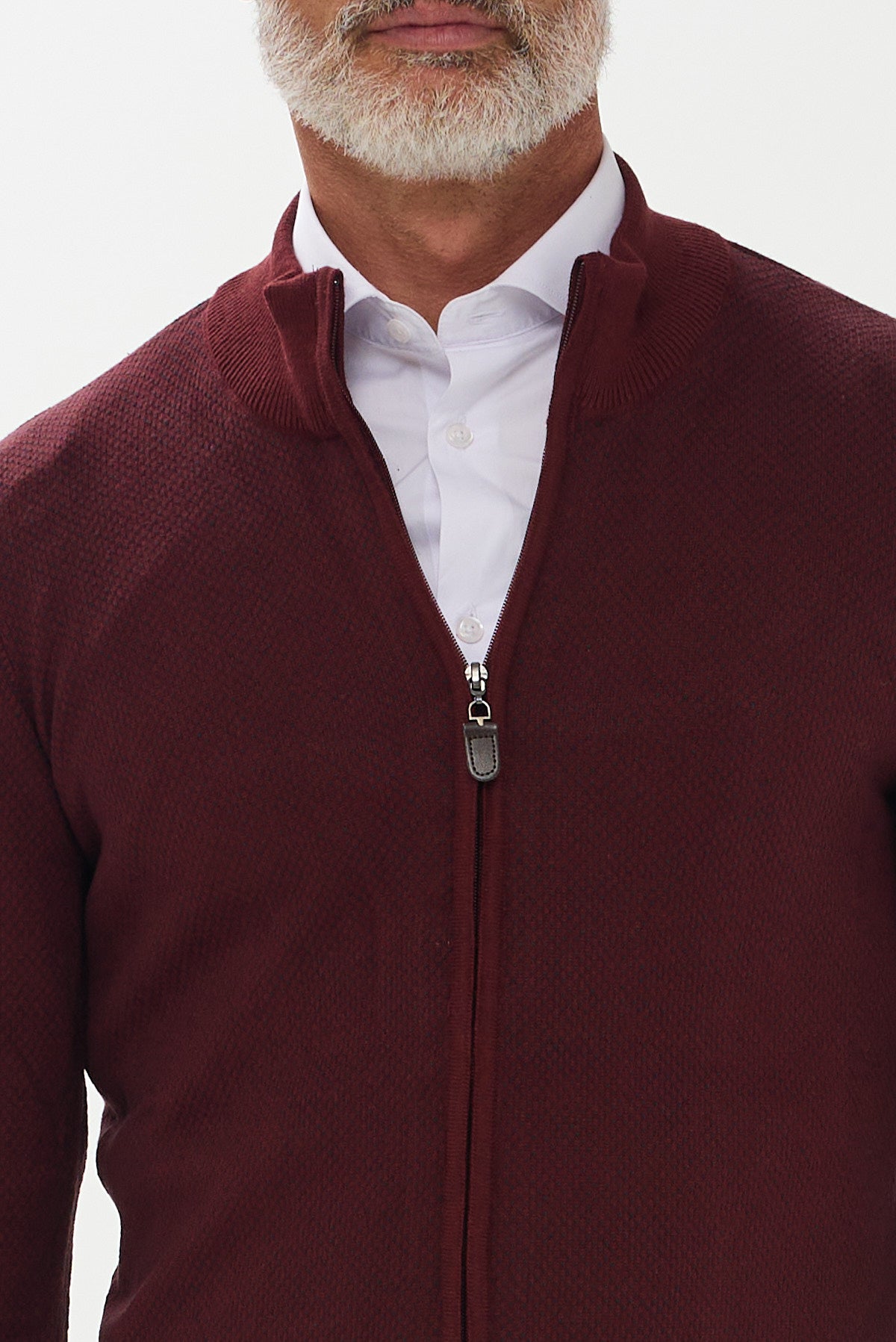 ΑΝΔΡΙΚΗ ΖΑΚΕΤΑ CARDIGAN PORTOBELLO'S ΣΕ ΑΠΟΧΡΩΣΗ ΚΟΚΚΙΝΟ ΜΠΛΕ ΜΕ ΜΙΚΡΟΣΧΕΔΙΟ REGULAR FIT