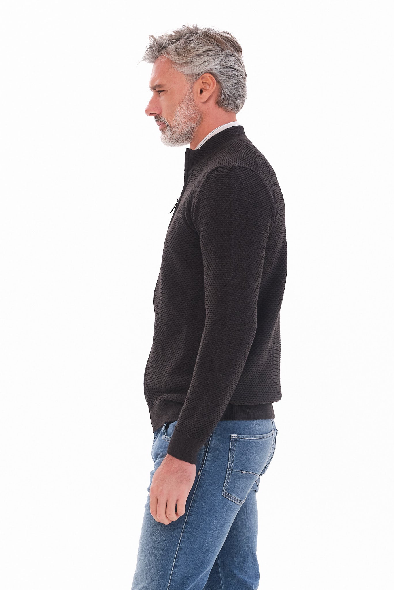 ΑΝΔΡΙΚΗ ΖΑΚΕΤΑ ΣΤΟ ΧΡΩΜΑ ΤΟΥ ΓΡΑΦΙΤΗ CARDIGAN LES GENT'S REGULAR FIT