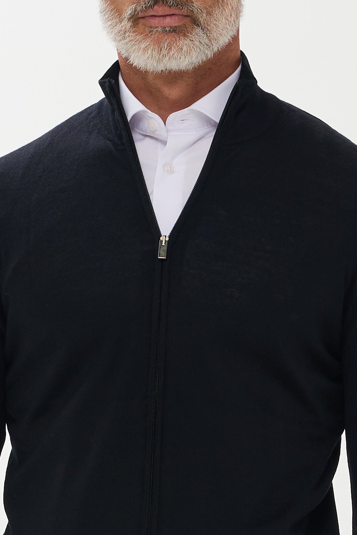 ΑΝΔΡΙΚΗ ΜΑΛΛΙΝΗ ΖΑΚΕΤΑ CARDIGAN ΣΕ ΜΑΥΡΟ ΧΡΩΜΑ PORTOBELLO'S REGULAR FIT