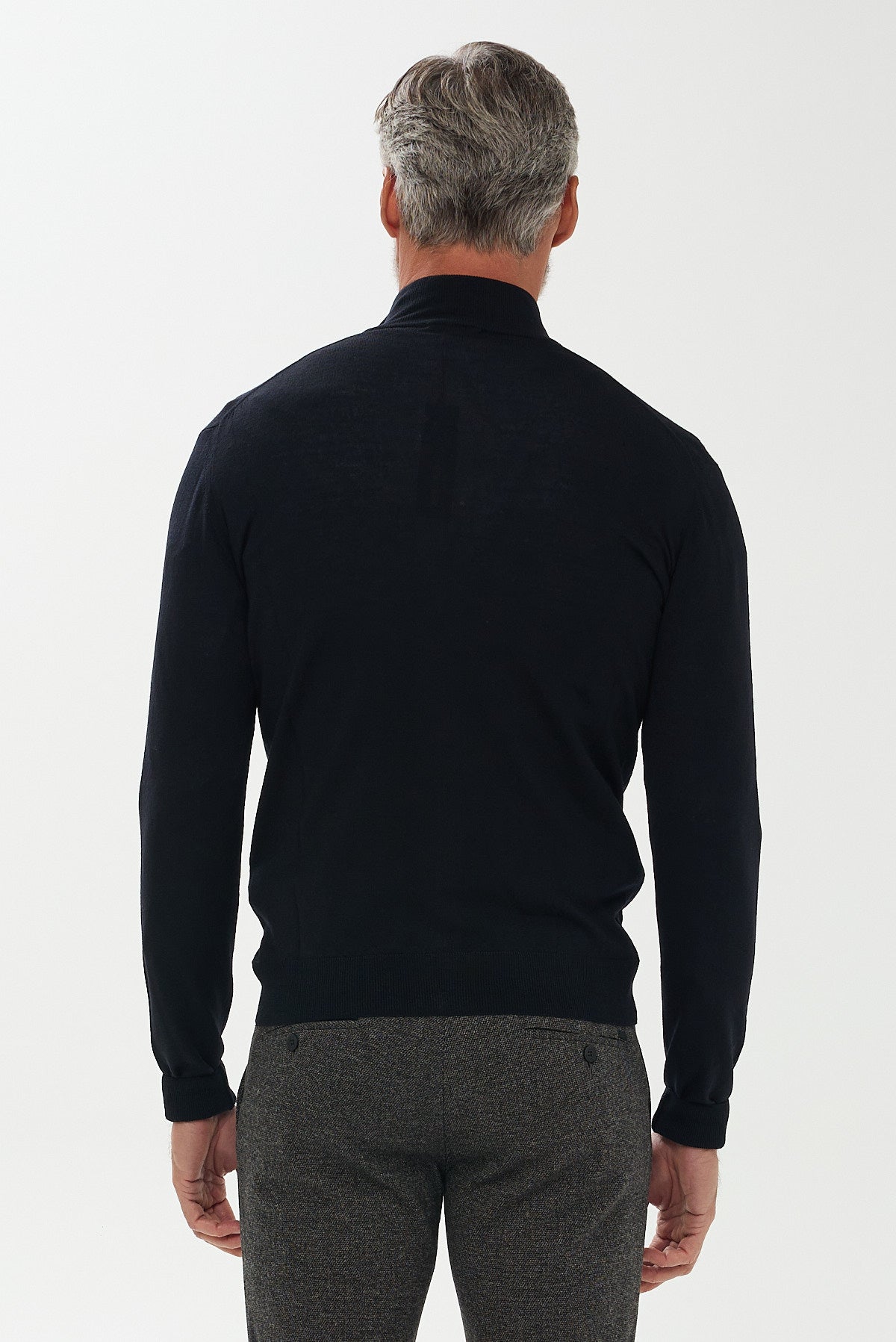 ΑΝΔΡΙΚΗ ΜΑΛΛΙΝΗ ΖΑΚΕΤΑ CARDIGAN ΣΕ ΜΑΥΡΟ ΧΡΩΜΑ PORTOBELLO'S REGULAR FIT