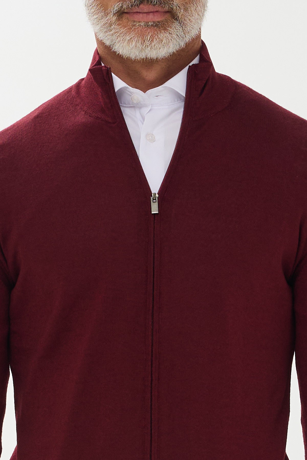 ΑΝΔΡΙΚΗ ΜΑΛΛΙΝΗ ΖΑΚΕΤΑ CARDIGAN ΣΕ ΜΠΟΡΝΤΟ ΧΡΩΜΑ PORTOBELLO'S REGULAR FIT