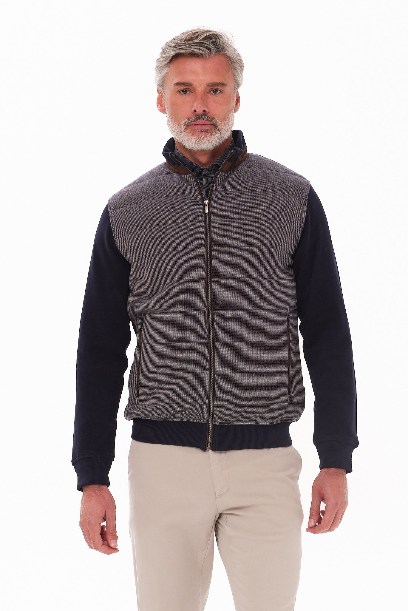 ΑΝΔΡΙΚΗ ΜΠΛΕ ΓΚΡΙ ΖΑΚΕΤΑ CARDIGAN PORTOBELLO'S REGULAR FIT