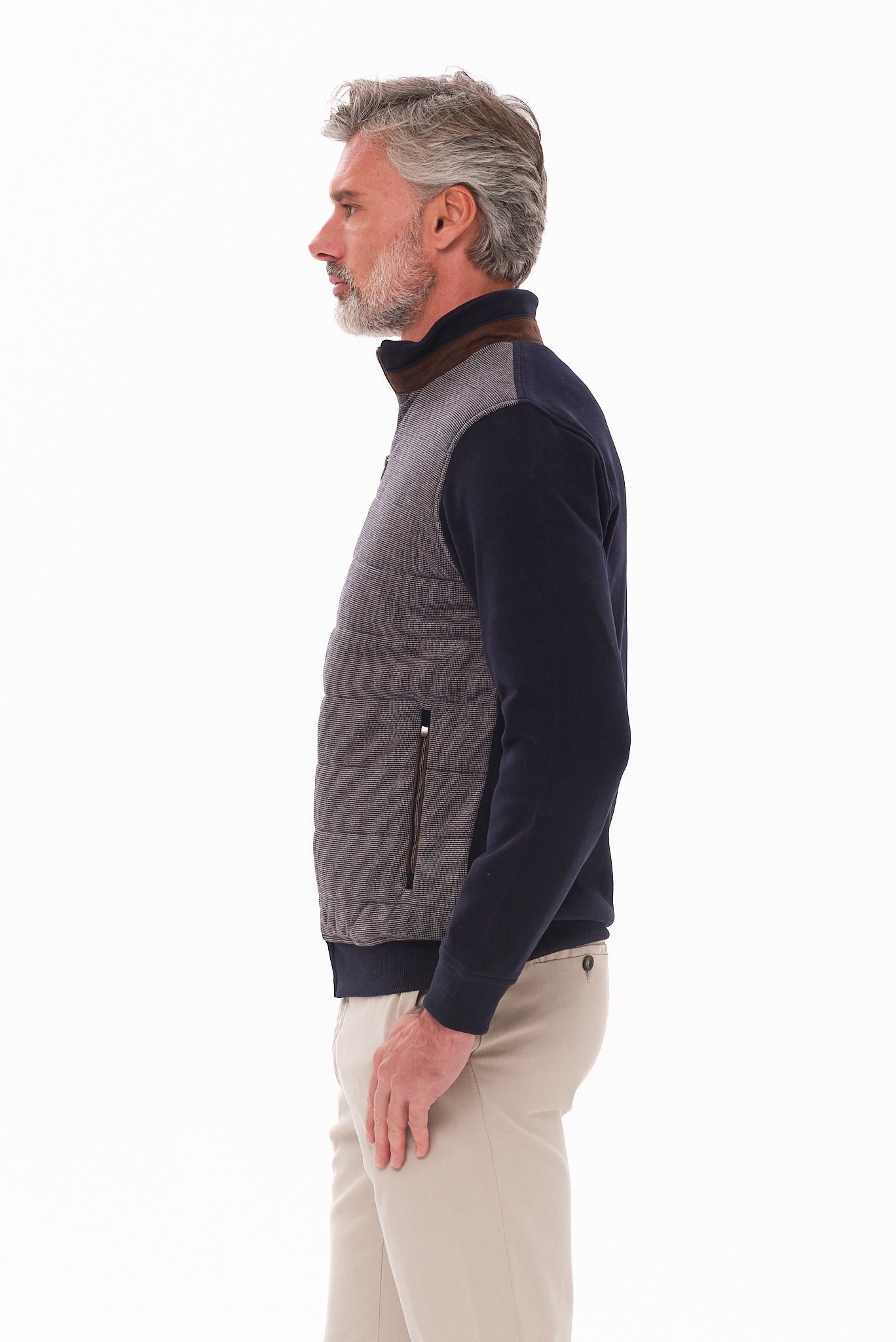 ΑΝΔΡΙΚΗ ΜΠΛΕ ΓΚΡΙ ΖΑΚΕΤΑ CARDIGAN PORTOBELLO'S REGULAR FIT