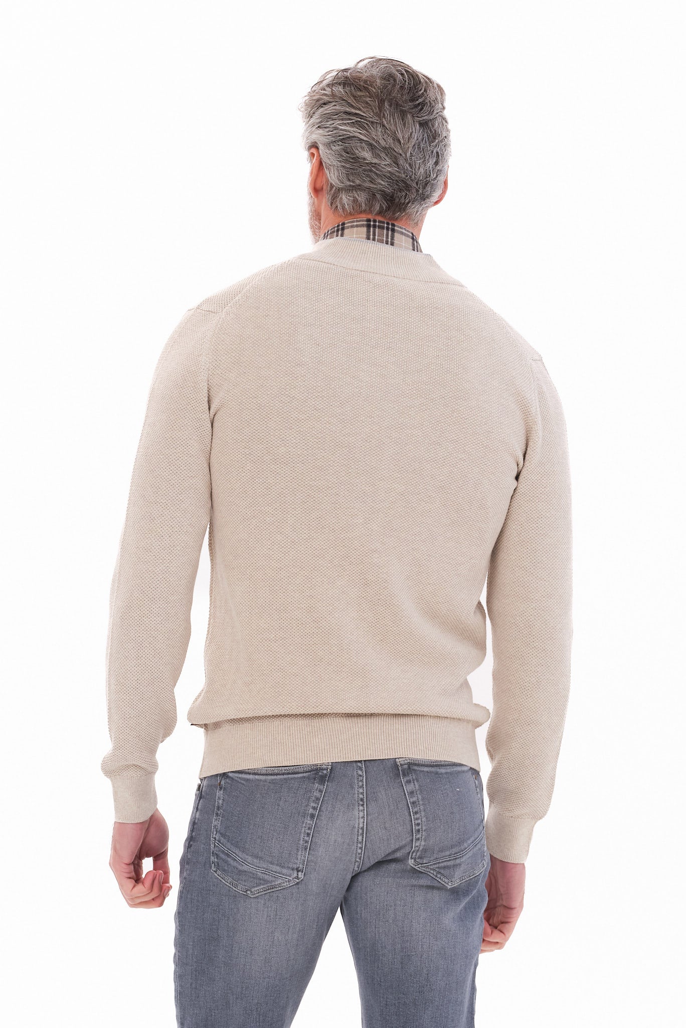 ΑΝΔΡΙΚΗ ΜΠΕΖ ΣΚΟΥΡΟ ΖΑΚΕΤΑ CARDIGAN PORTOBELLO'S REGULAR FIT ΜΕ ΜΙΚΡΟΣΧΕΔΙΟ