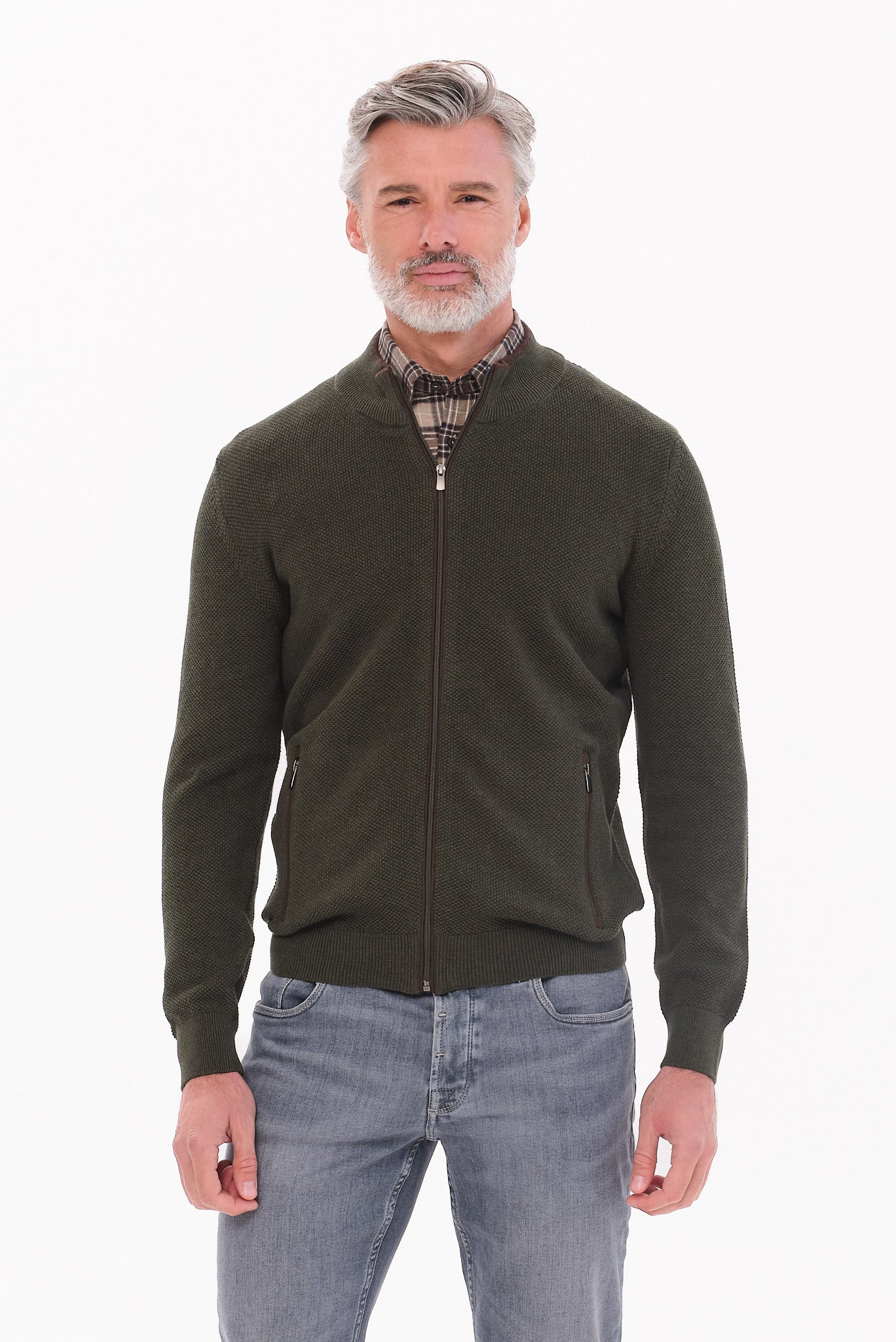 ΑΝΔΡΙΚΗ ΛΑΔΙ ΖΑΚΕΤΑ CARDIGAN PORTOBELLO'S REGULAR FIT ΜΕ ΜΙΚΡΟΣΧΕΔΙΟ